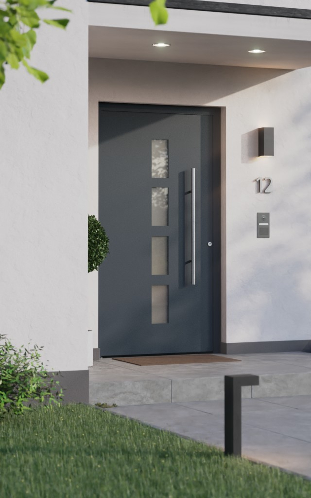 motiv 501 aluminium haustur thermosafe mit glasausschnitt hormann deinetur de