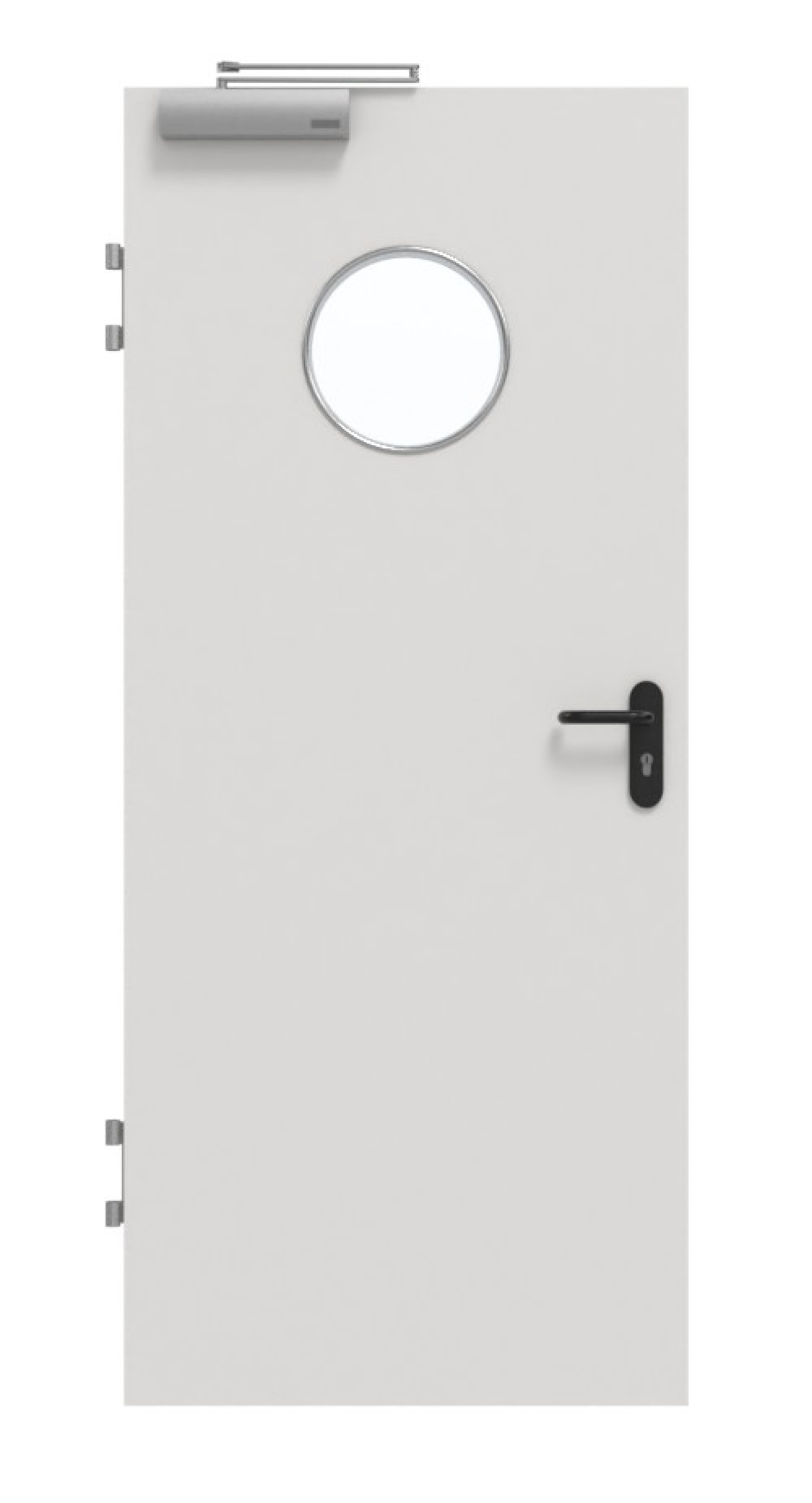 GARANT Brandschutztür T30 Silver Grey 0160-60 CePaL mit Lichtausschnitt LA-12