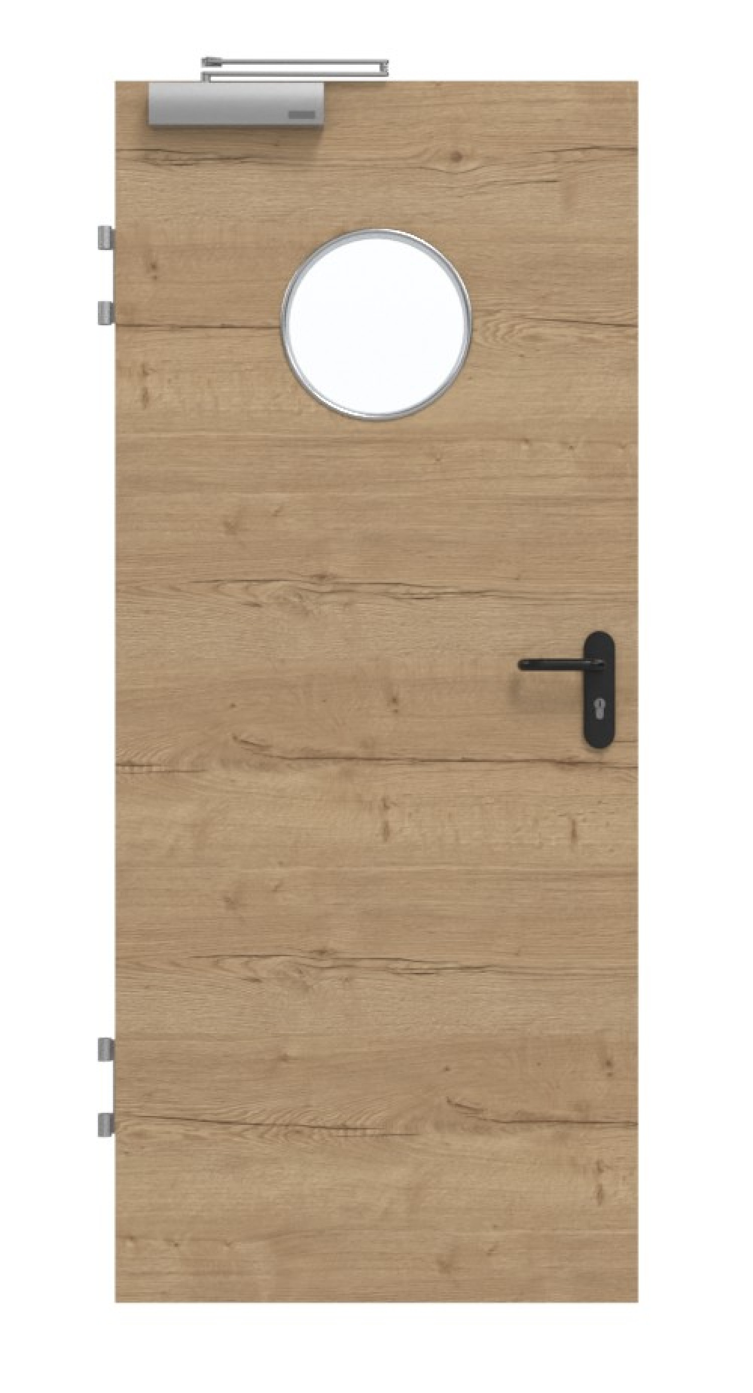 GARANT Brandschutztür T30 Quer Authentic Risseiche GCK08 mit Lichtausschnitt LA-12