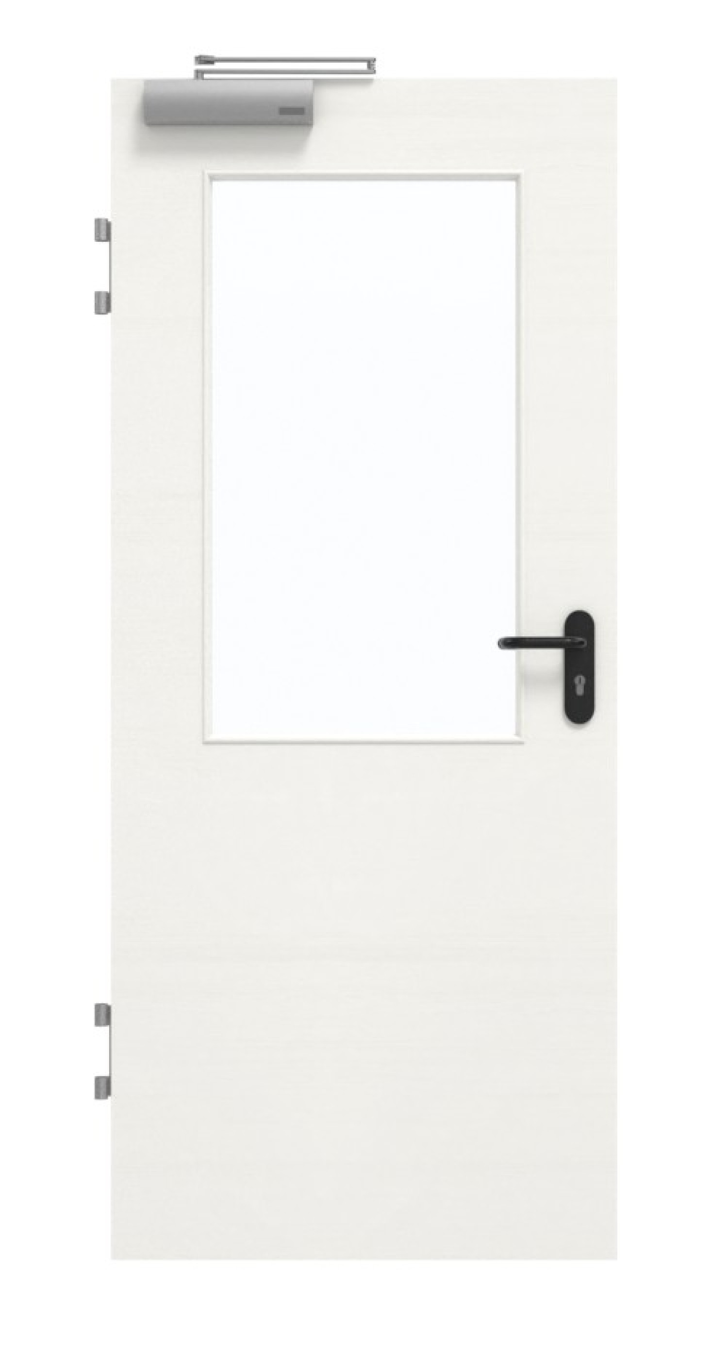 GARANT Brandschutztür T30 Quer Authentic Bianco CePaL mit Lichtausschnitt LA-6