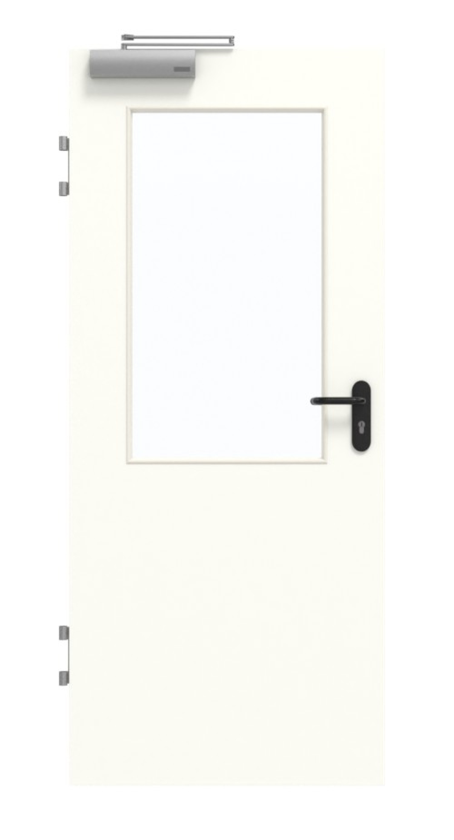 GARANT Brandschutztür T30 U11026SD Kristallweiß GHK08 mit Lichtausschnitt LA-6