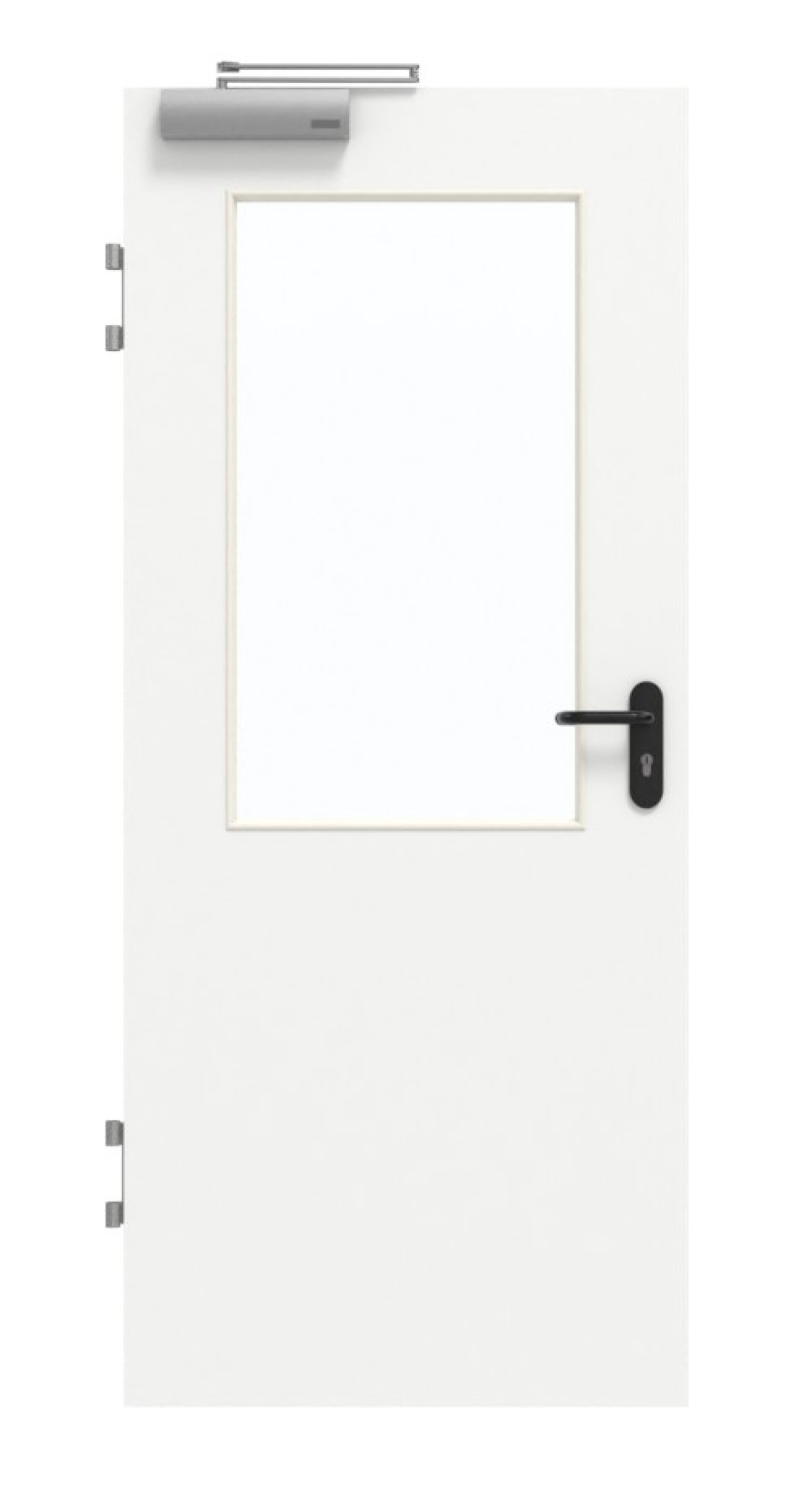 GARANT Brandschutztür T30 U11209SD Edelweiß GHK08 mit Lichtausschnitt LA-6