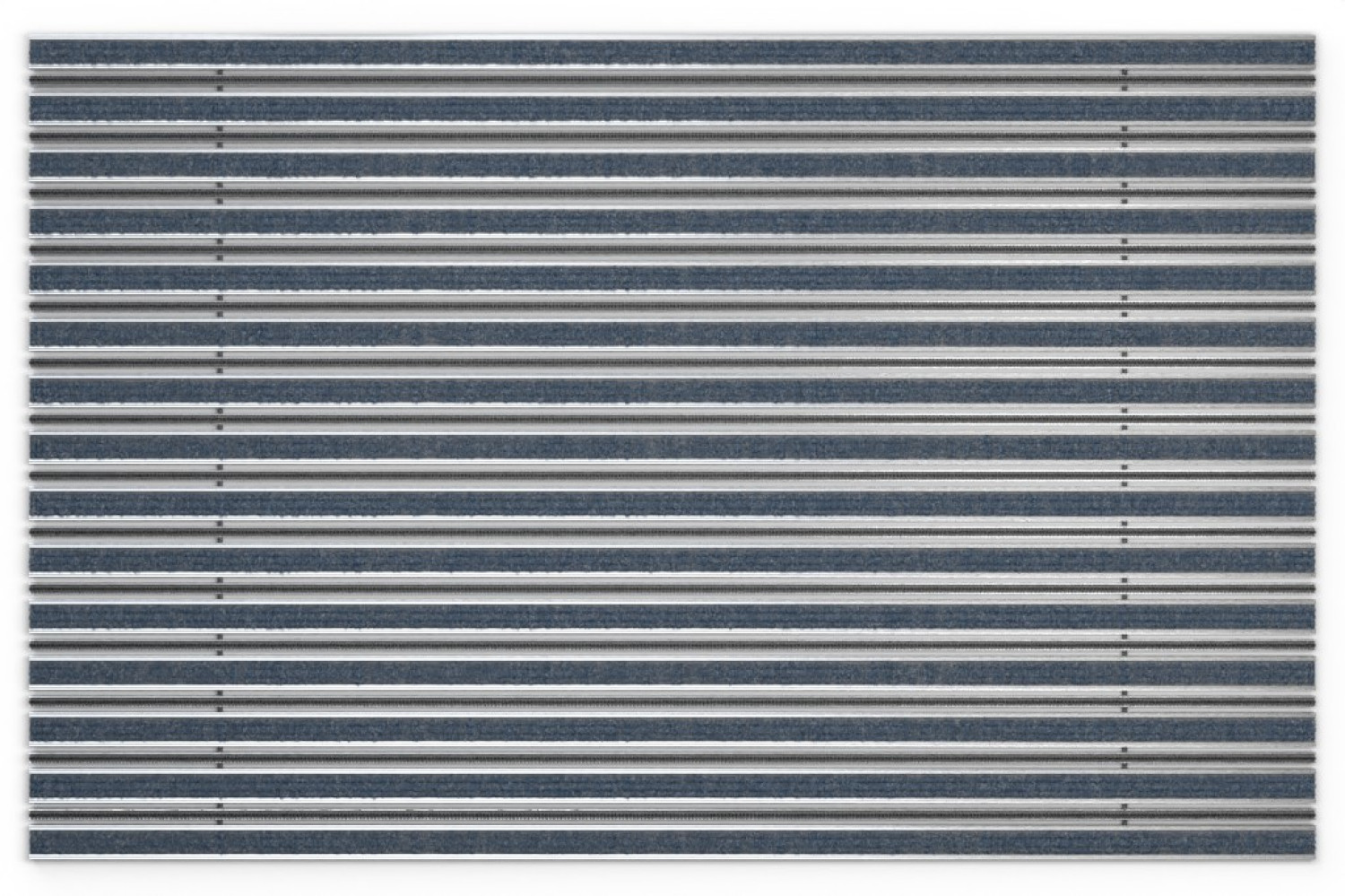 Top-Ansicht von Aluprofilmatte KLASSIK Rips T06PP blau/grau / Minibürste MB01 schwarz - Entrada