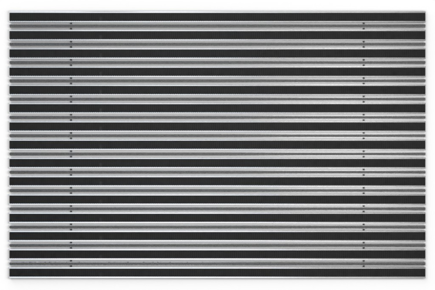 Top-Ansicht von Aluprofilmatte KLASSIK Safe R01V schwarz / Minibürste MB02 grau - Entrada