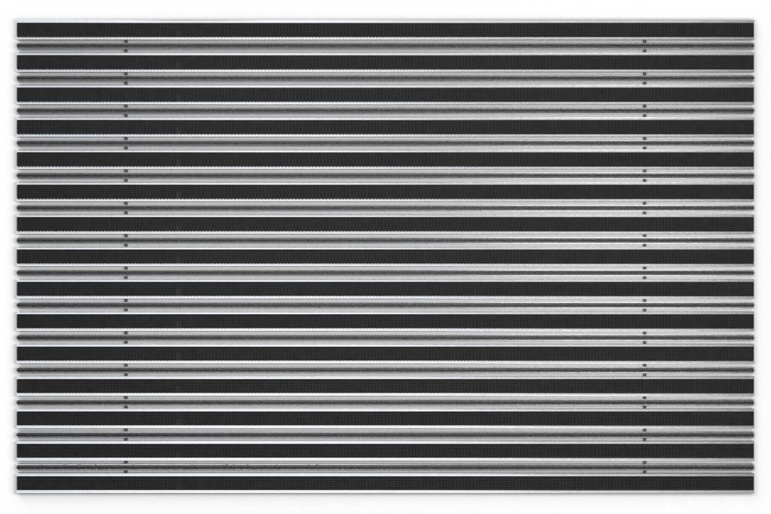 Top-Ansicht von Aluprofilmatte KLASSIK Safe R01V schwarz / Minibürste MB01 schwarz - Entrada