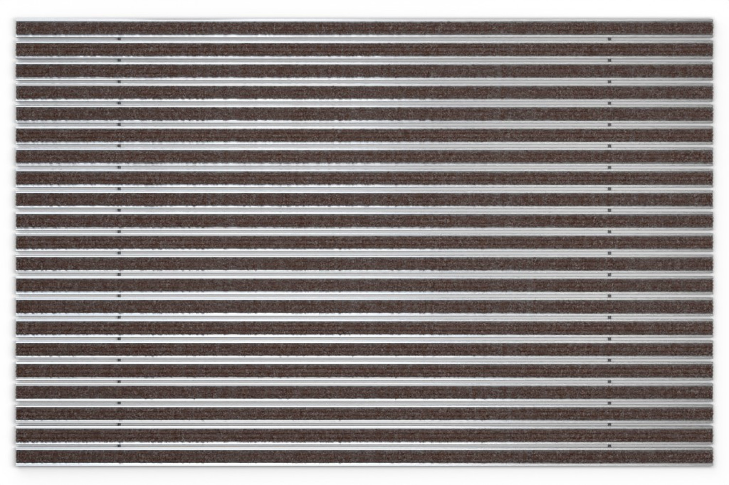 Top-Ansicht von Aluprofilmatte ROBUST Rips T08PP braun - Entrada