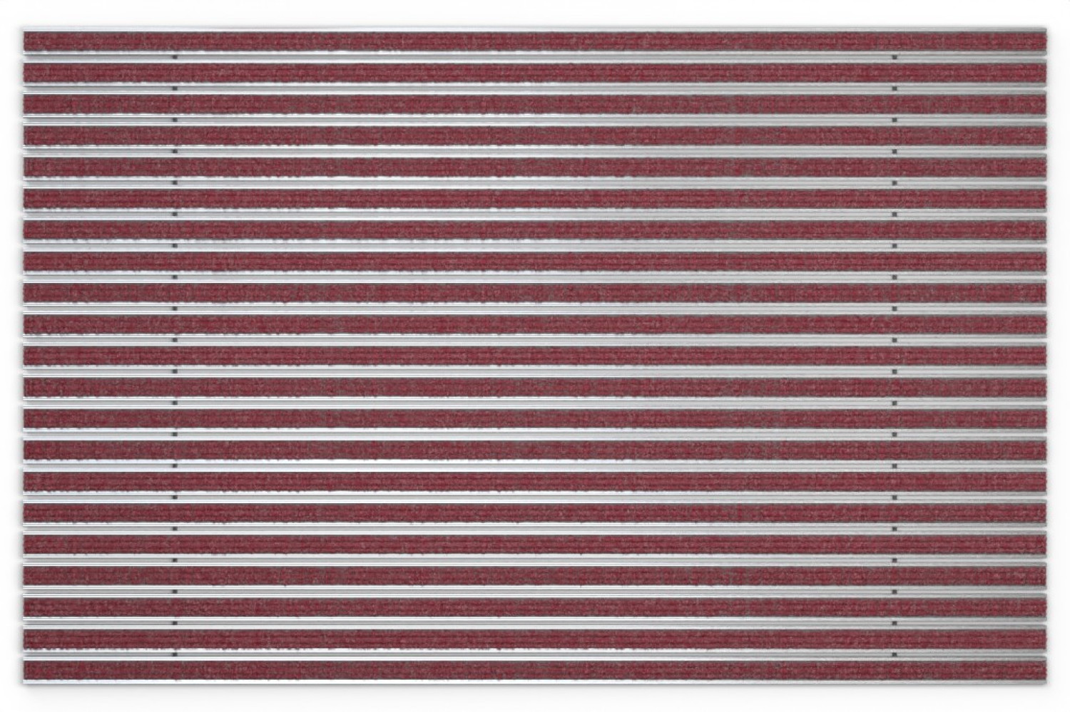 Top-Ansicht von Aluprofilmatte ROBUST Rips T09PP rot - Entrada
