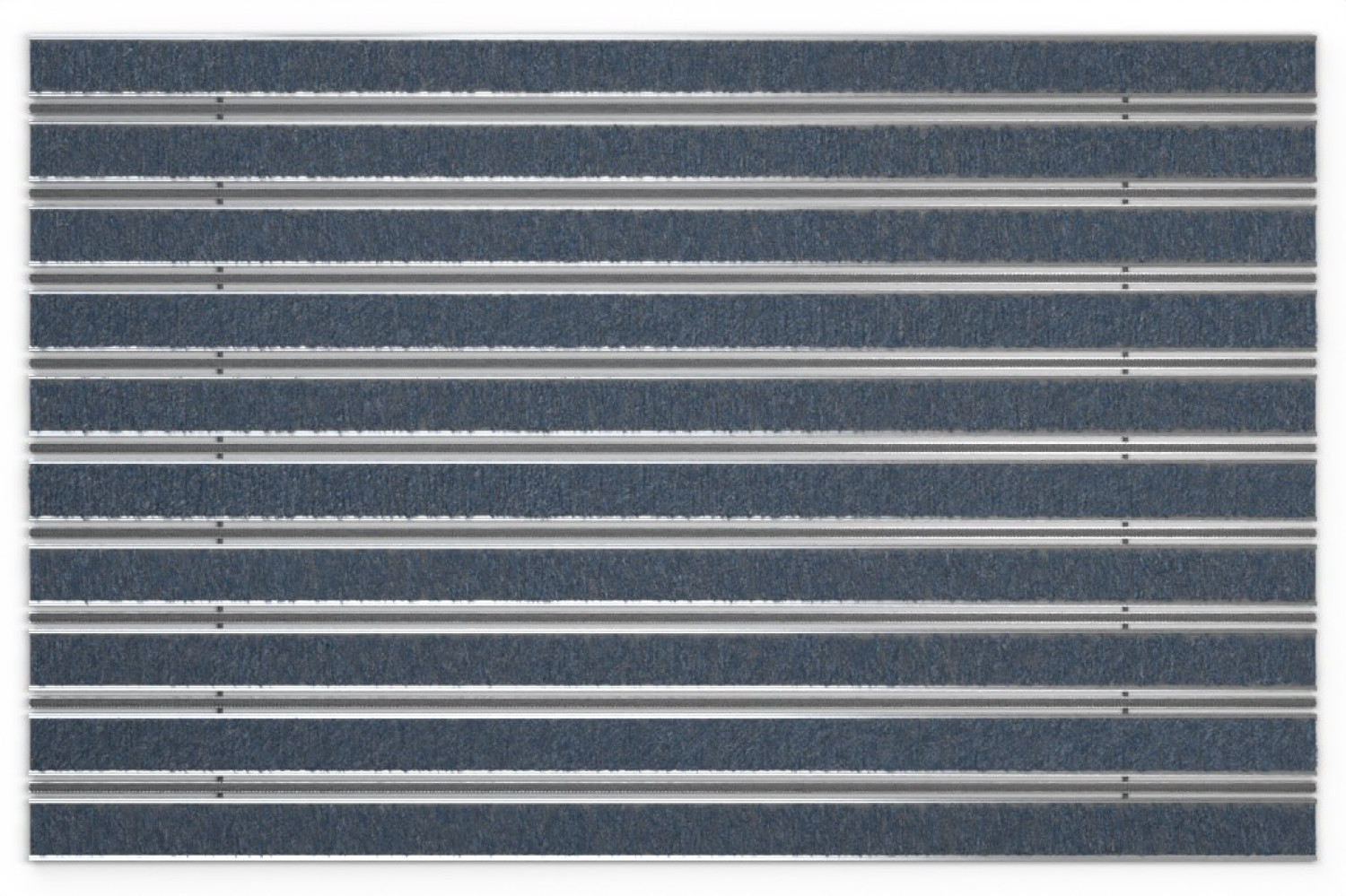 Top-Ansicht von Aluprofilmatte ROYAL Rips T06PP blau/grau / Minibürste MB02 grau - Entrada