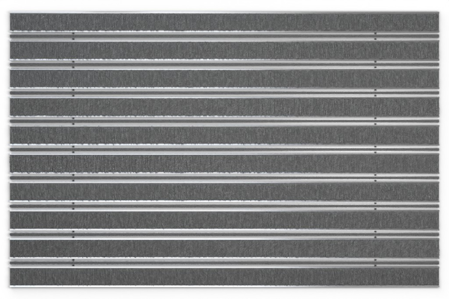 Top-Ansicht von Aluprofilmatte ROYAL Rips T05PP grau / Minibürste MB02 grau - Entrada