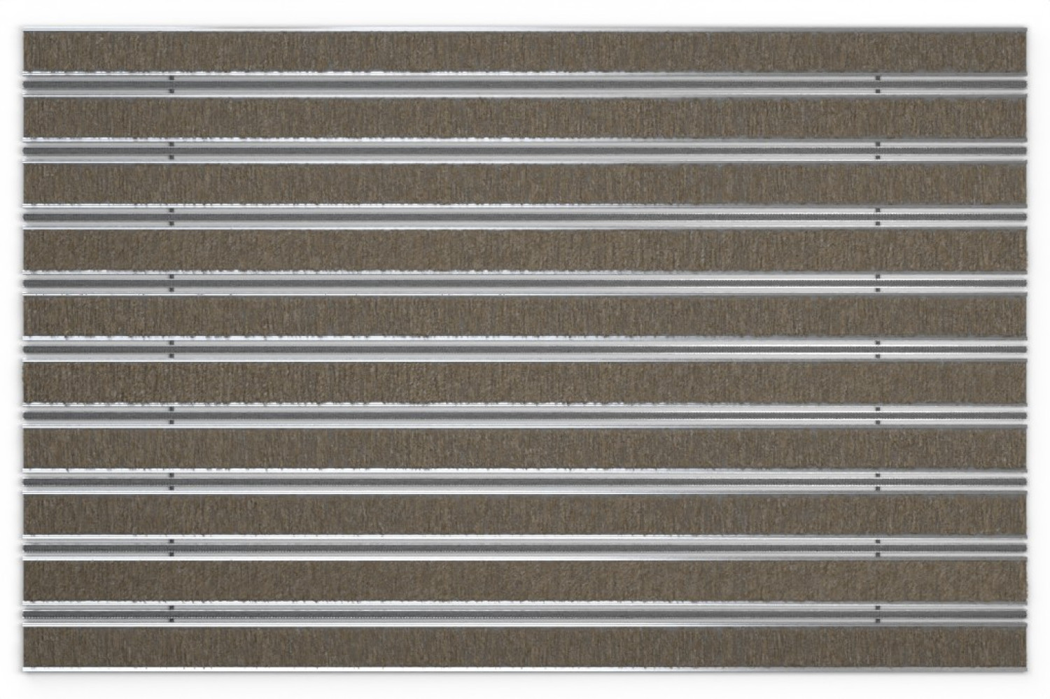 Top-Ansicht von Aluprofilmatte ROYAL Rips T12PP sand / Minibürste MB02 grau - Entrada