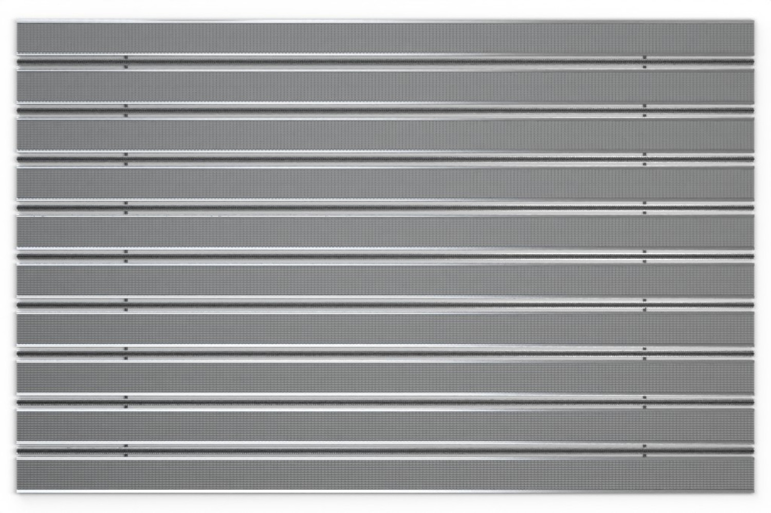 Top-Ansicht von Aluprofilmatte ROYAL Safe R02V grau / Minibürste MB01 schwarz - Entrada