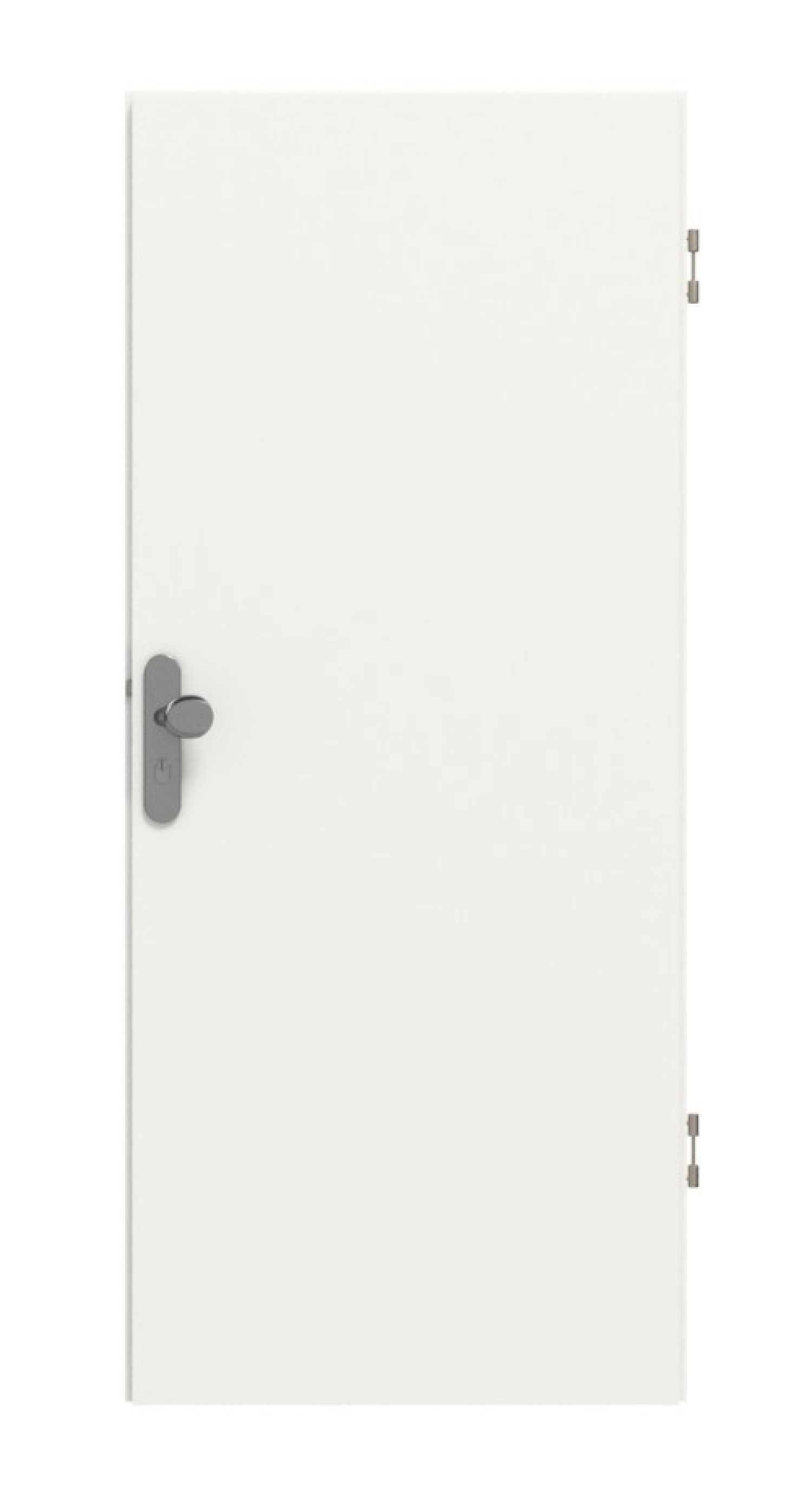 Frontansicht von Weiß RAL 9016 Basic Durat Wohnungseingangstür - Huga