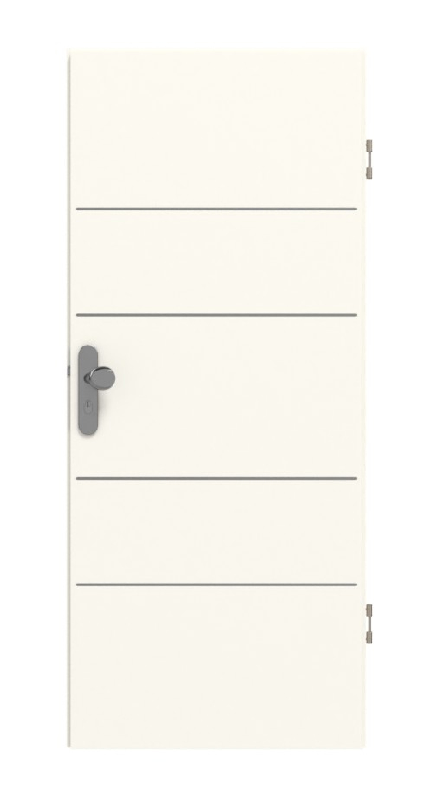 Frontansicht von GARANT Wohnungseingangstür Corona 833 Pearl White CePaL