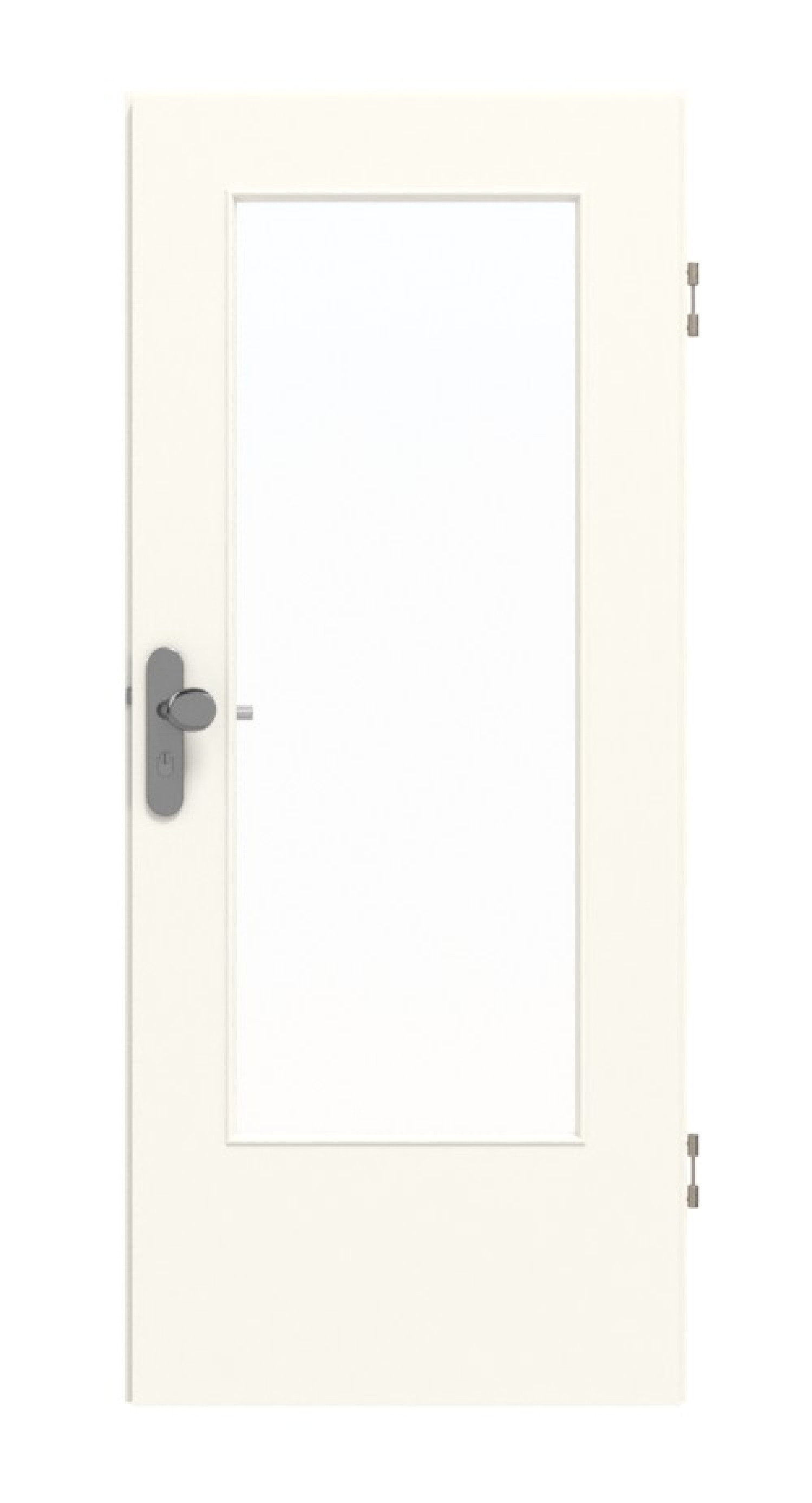 GARANT Wohnungseingangstür 0105-60 Pearl White CePaL mit Lichtausschnitt LA-DIN