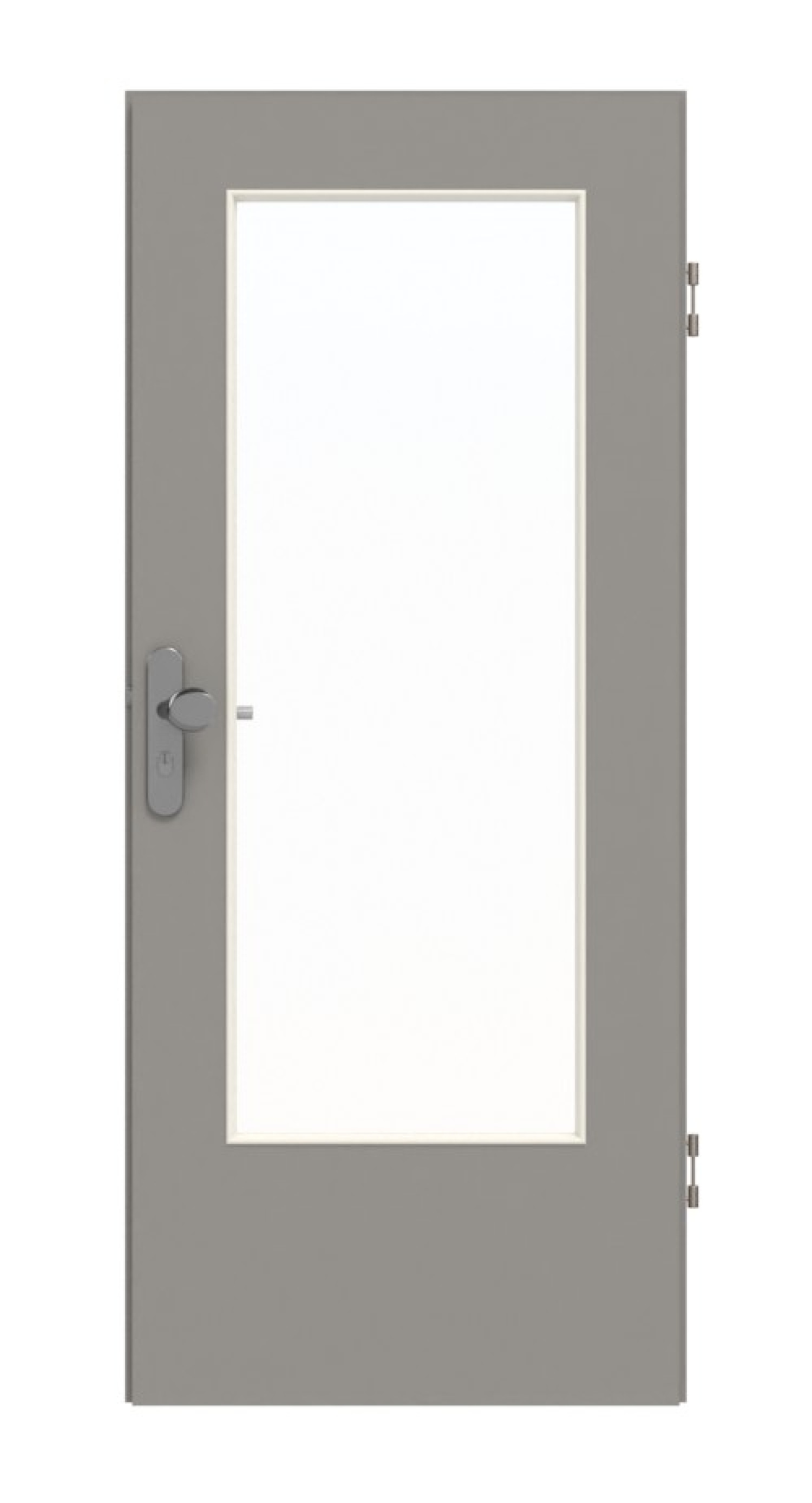 GARANT Wohnungseingangstür U12115SD Platingrau GHK08 mit Lichtausschnitt LA-DIN