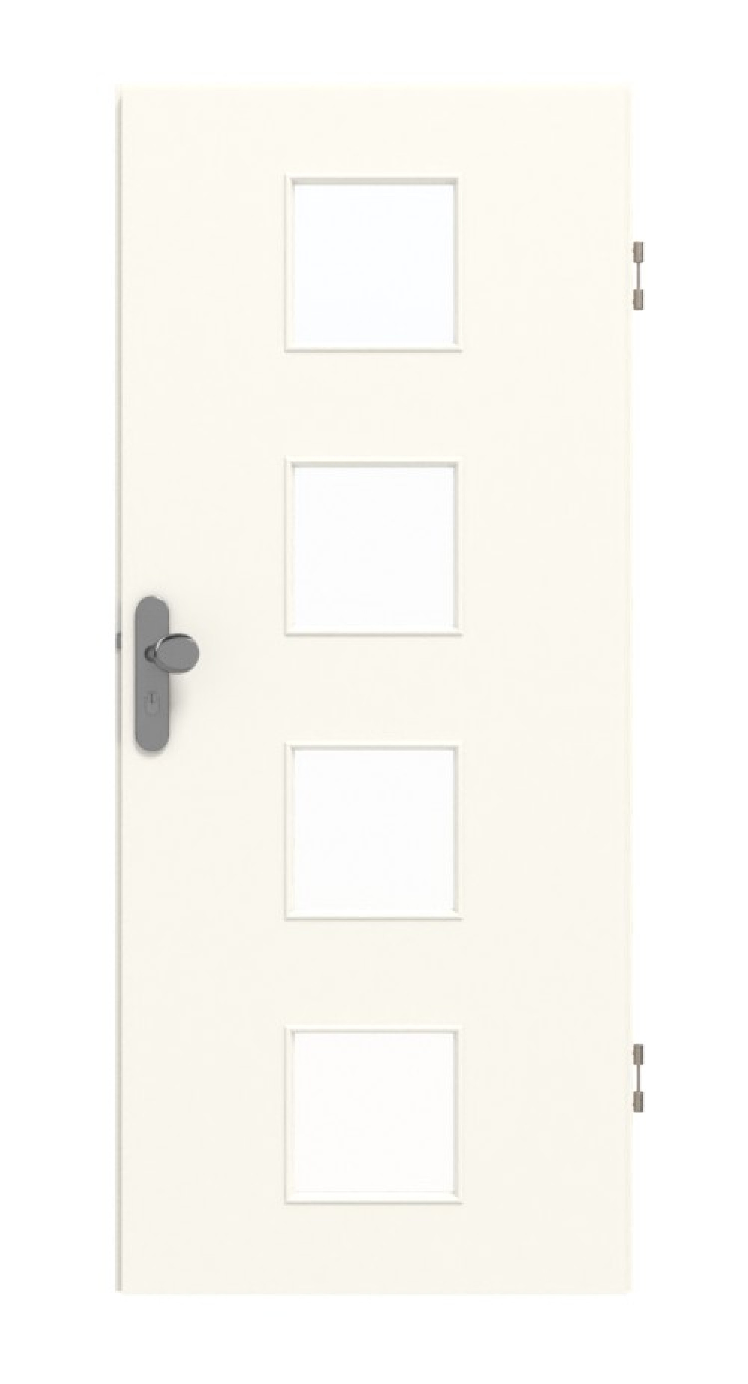 GARANT Wohnungseingangstür 0105-60 Pearl White CePaL mit Lichtausschnitt LA-10