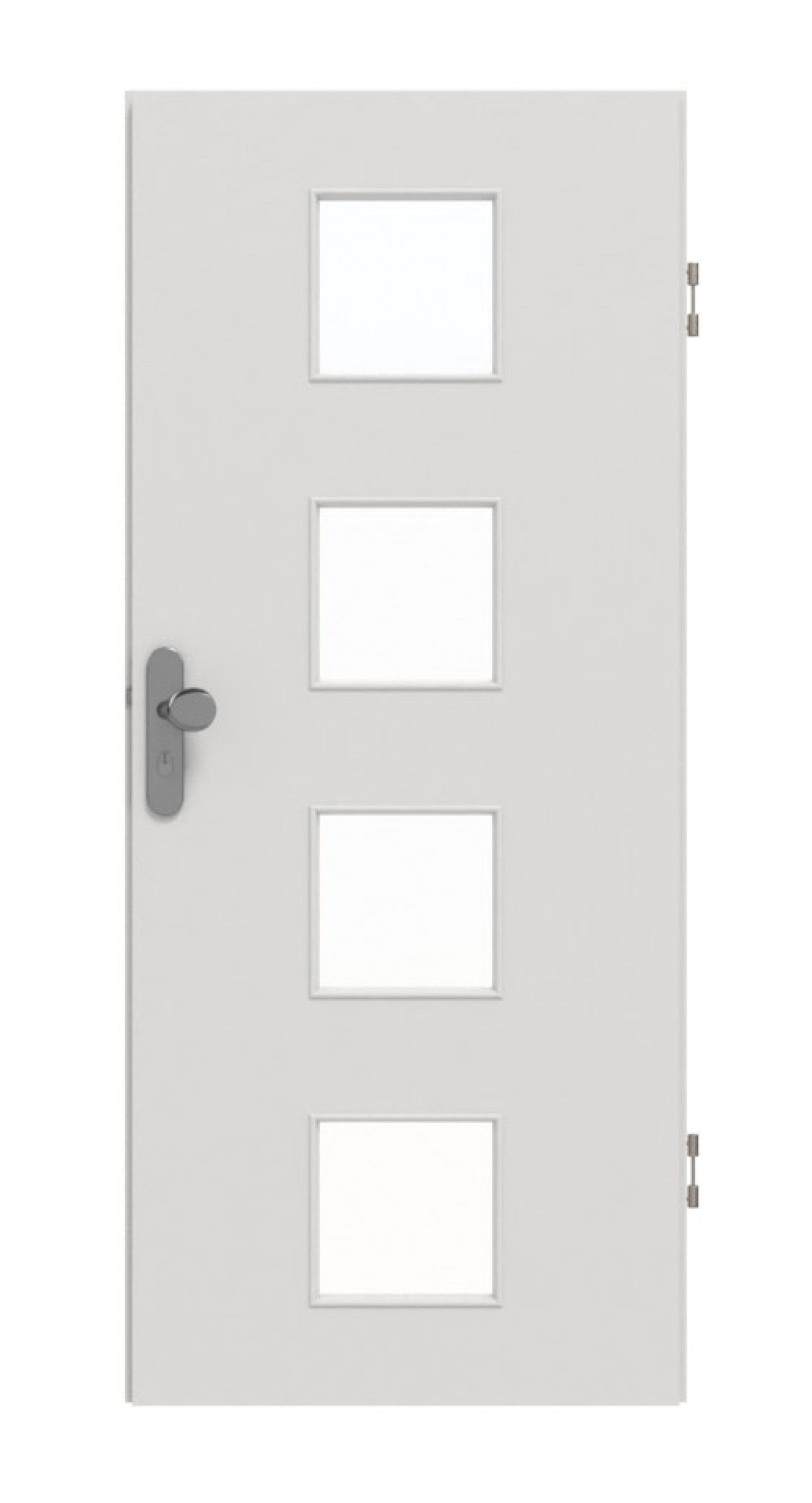 GARANT Wohnungseingangstür 0160-60 Silver Grey CePaL mit Lichtausschnitt LA-10