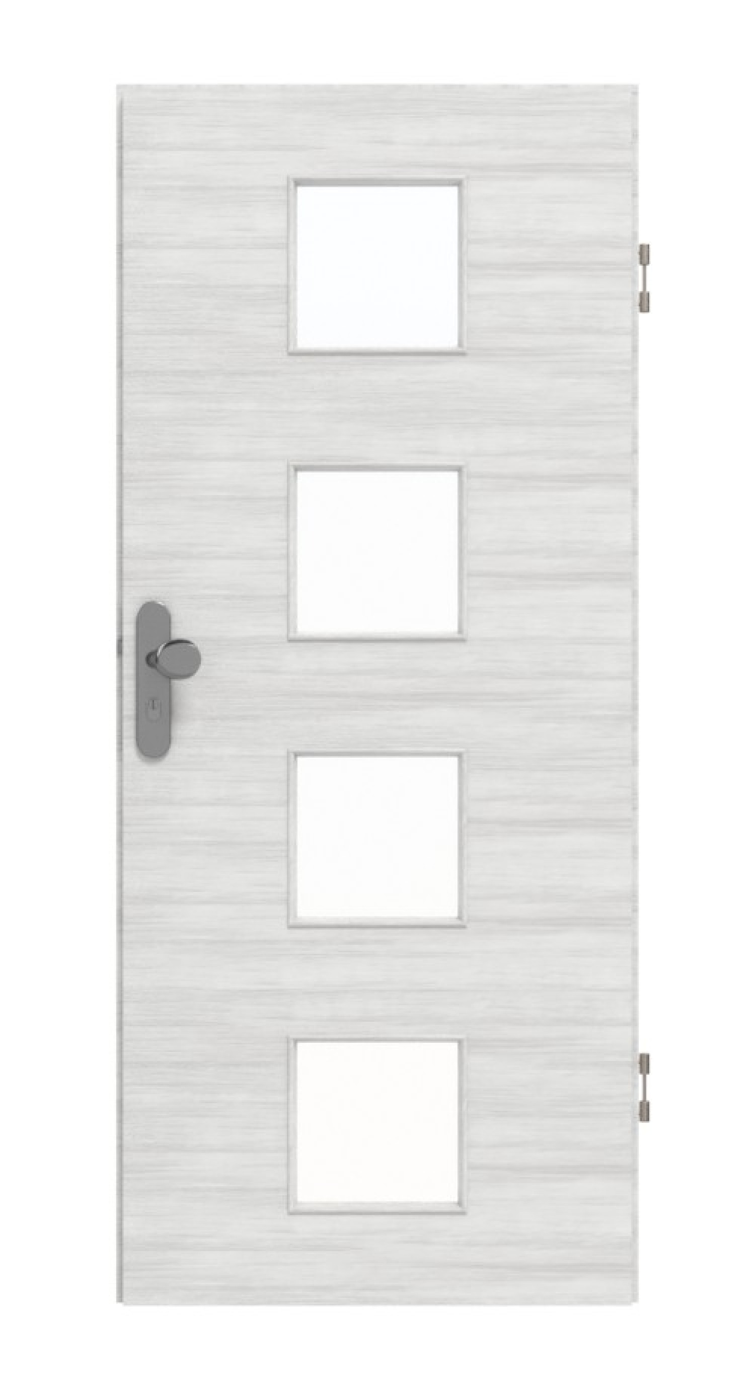 GARANT Wohnungseingangstür Quer Authentic Grigio GCK08 mit Lichtausschnitt LA-10