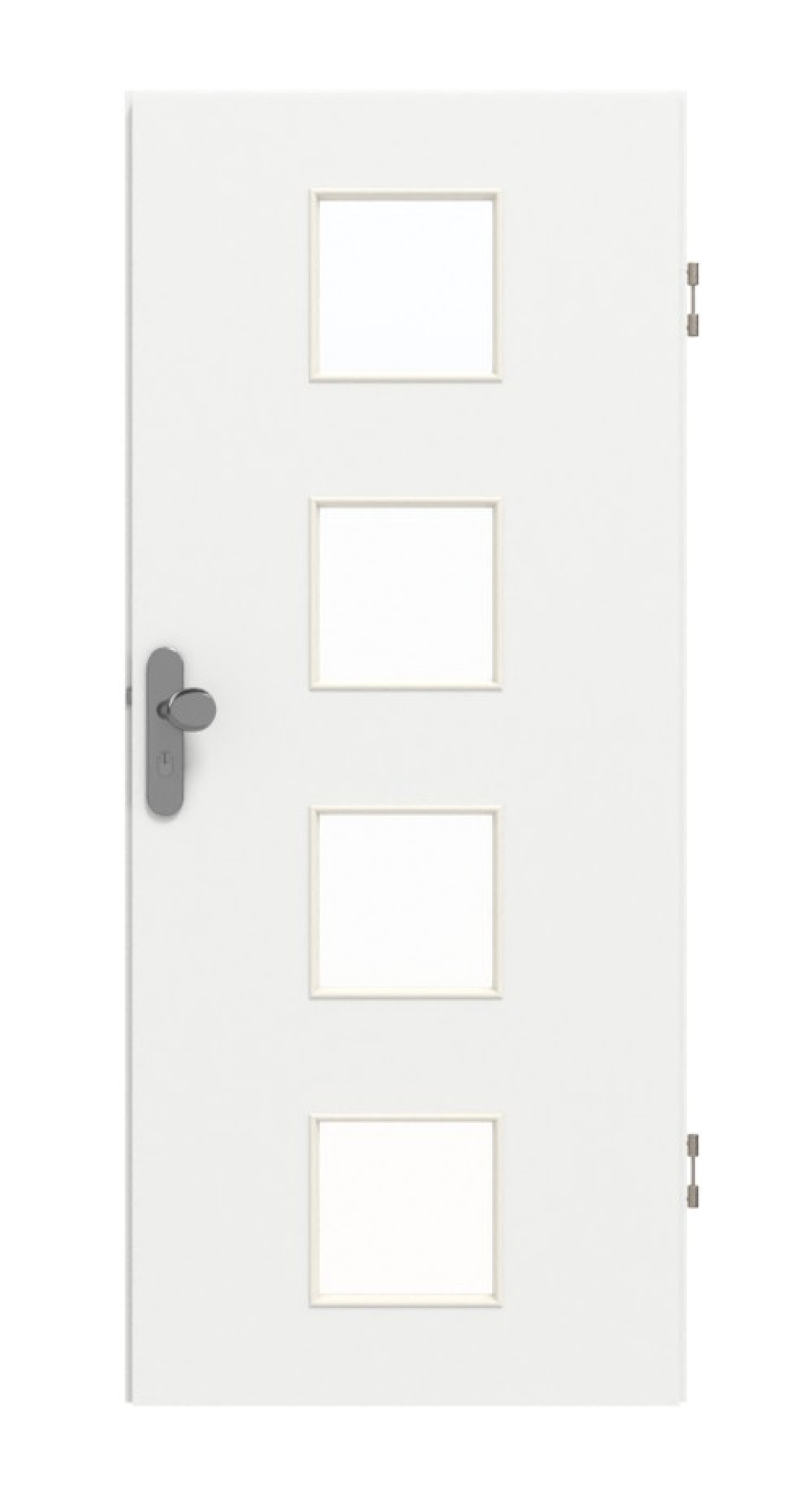 GARANT Wohnungseingangstür D354-60 Designer White Resopal mit Lichtausschnitt LA-10
