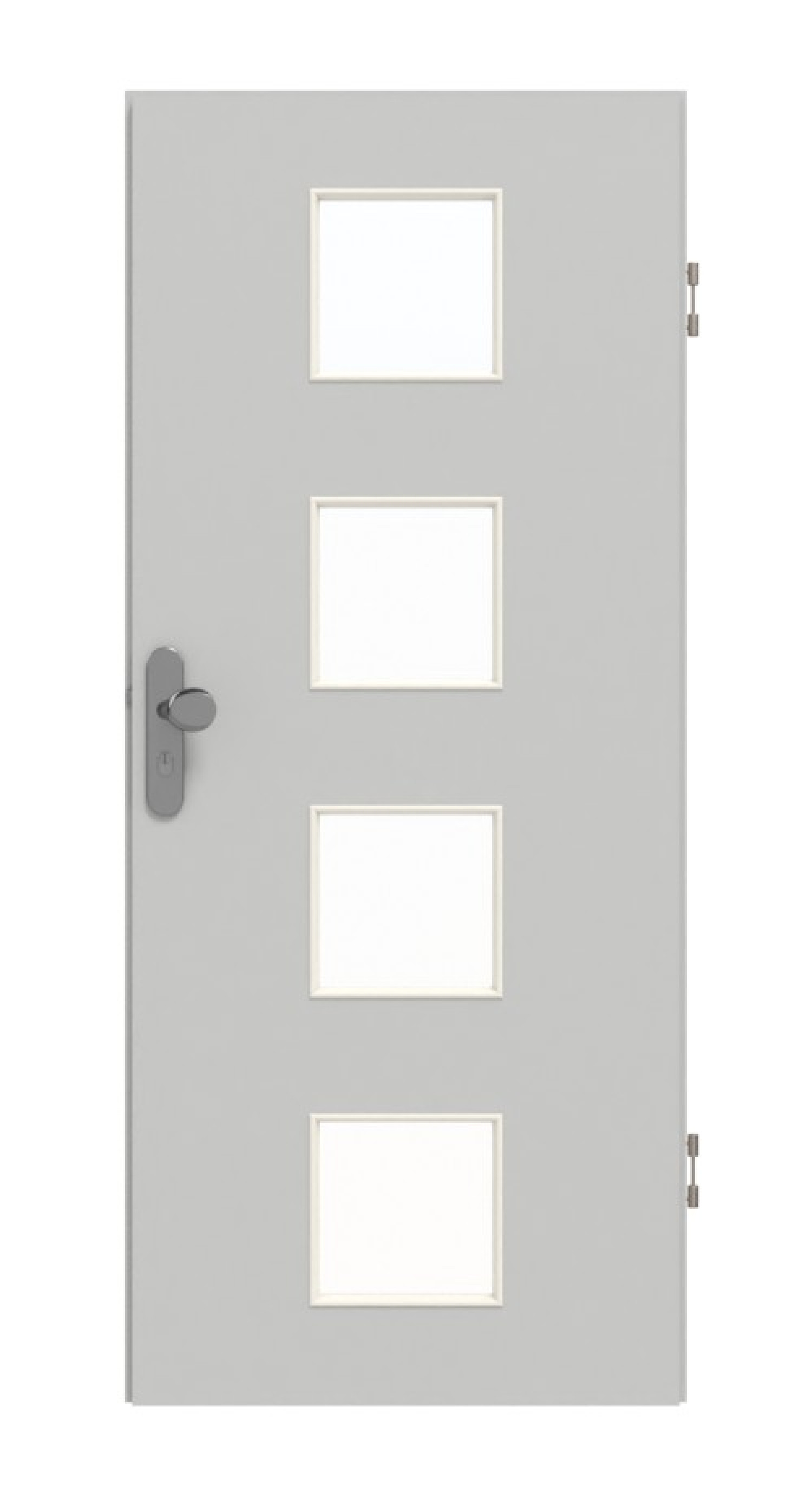 GARANT Wohnungseingangstür D92-60 Dove Grey Resopal mit Lichtausschnitt LA-10