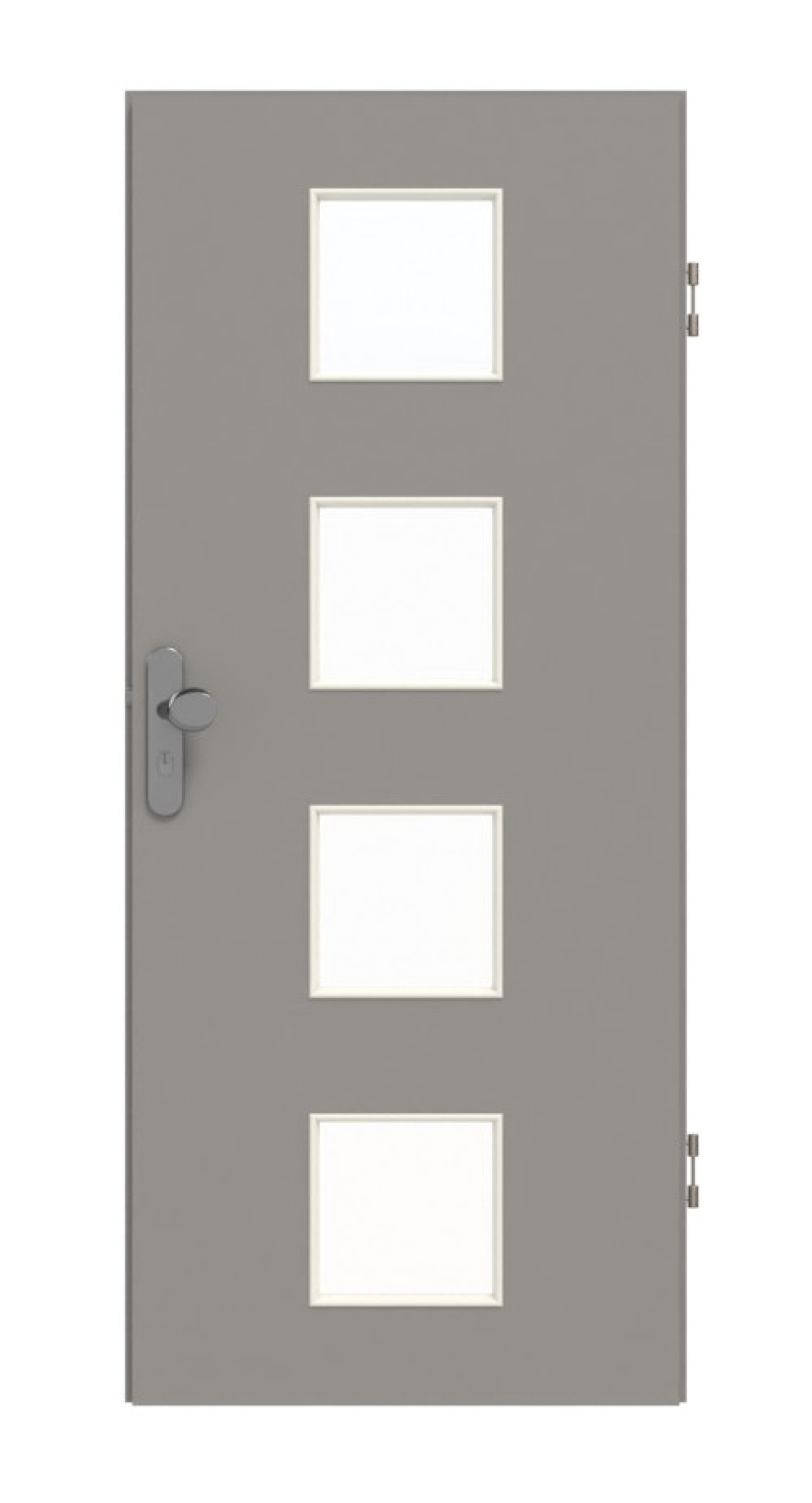 GARANT Wohnungseingangstür U12115SD Platingrau GHK08 mit Lichtausschnitt LA-10