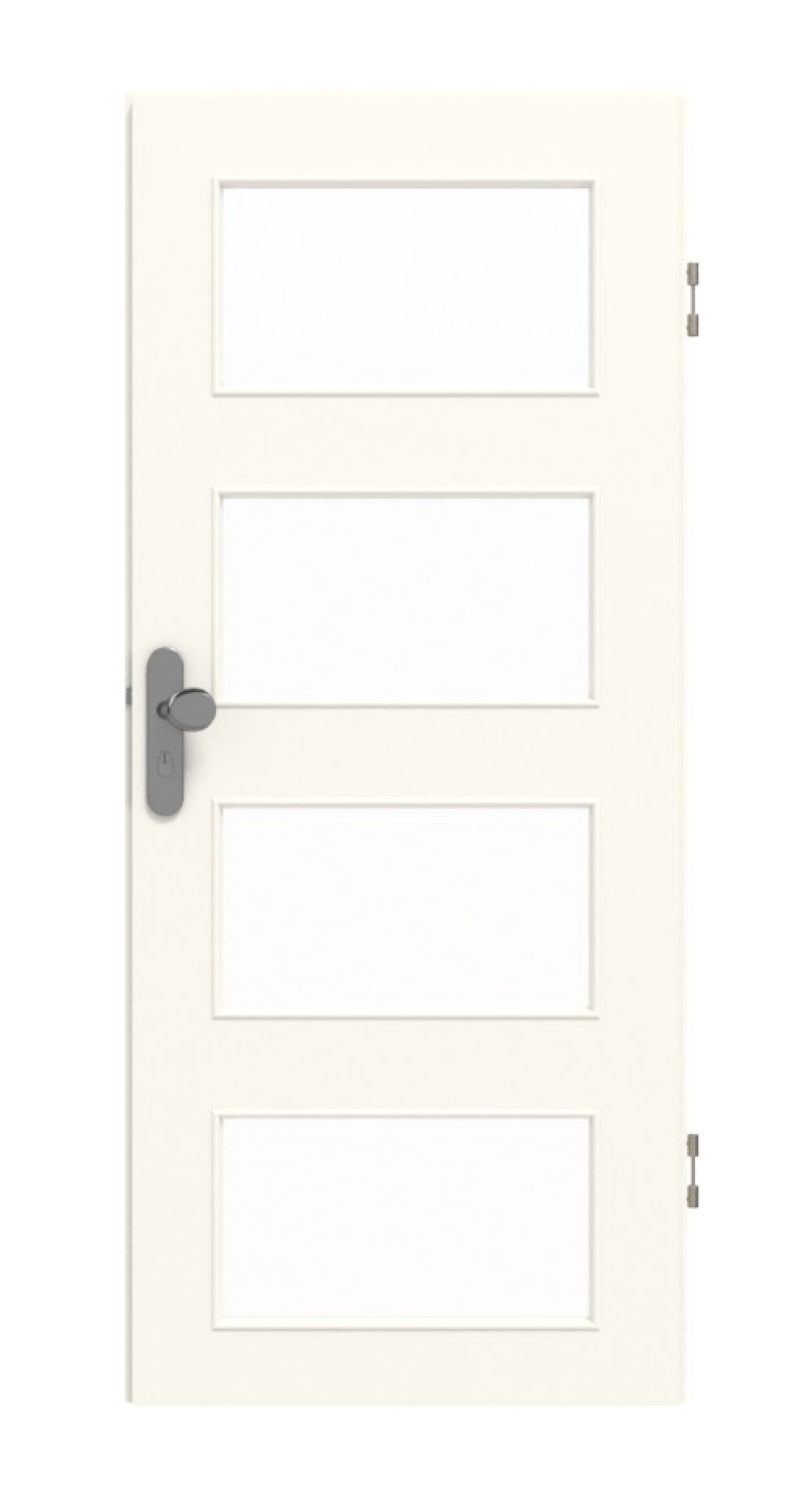 GARANT Wohnungseingangstür 0105-60 Pearl White CePaL mit Lichtausschnitt LA-11