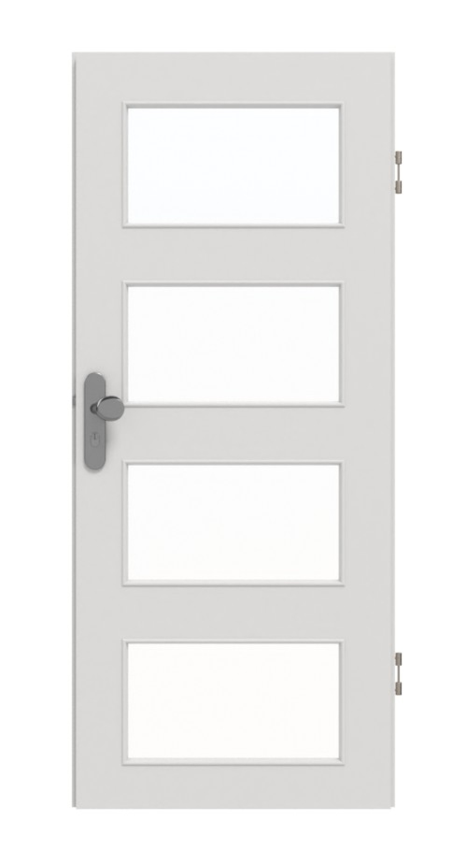 GARANT Wohnungseingangstür 0160-60 Silver Grey CePaL mit Lichtausschnitt LA-11