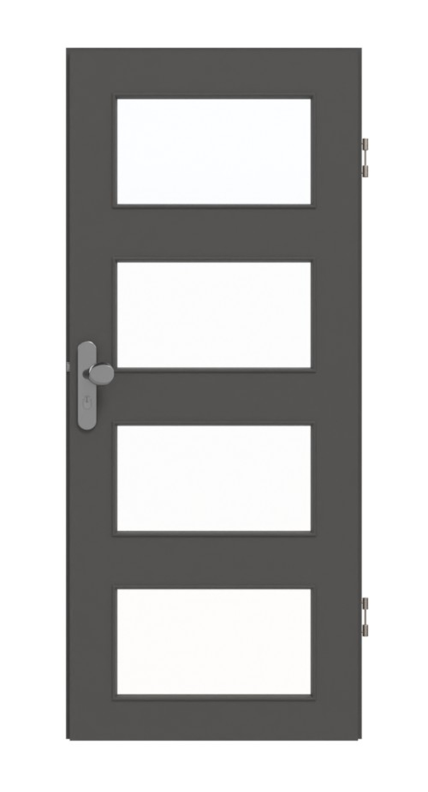 Frontansicht von GARANT Wohnungseingangstür 10622-60 Ebony CePaL mit Lichtausschnitt LA-11