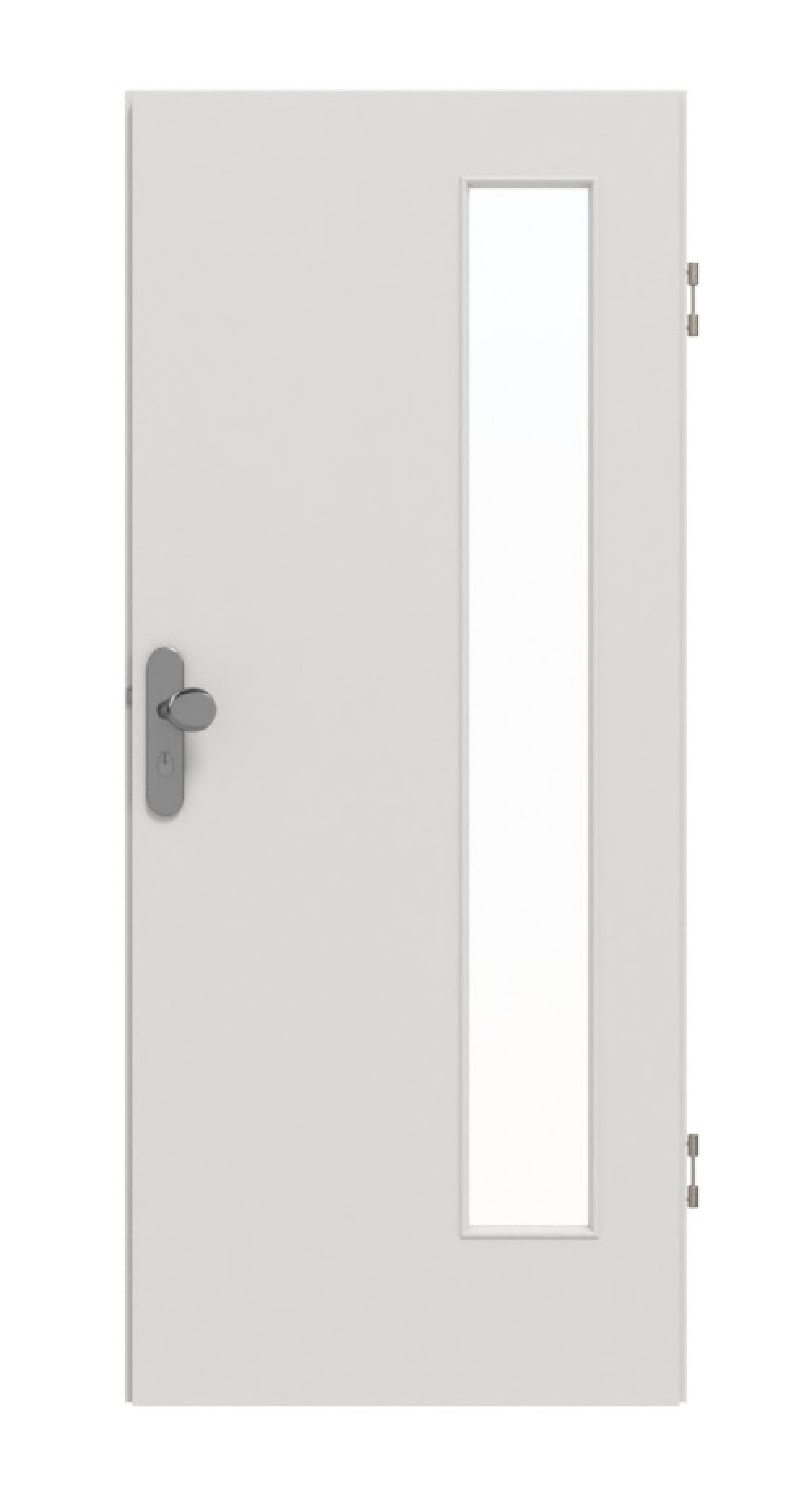 GARANT Wohnungseingangstür 0160-60 Silver Grey CePaL mit Lichtausschnitt LA-4 bandseitig