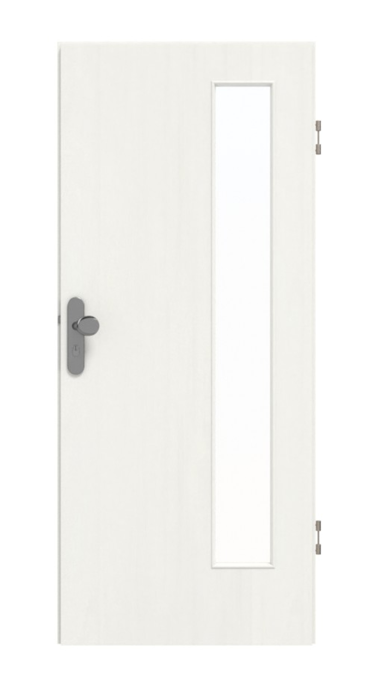 GARANT Wohnungseingangstür Authentic Bianco CePaL mit Lichtausschnitt LA-4 bandseitig