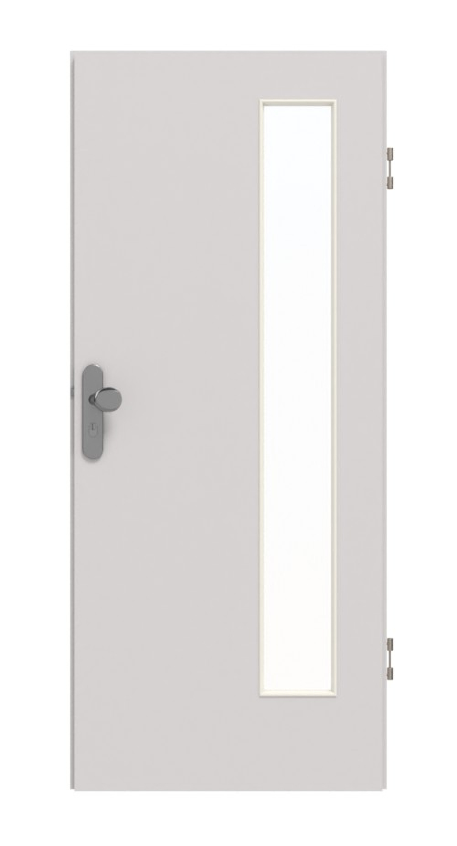 GARANT Wohnungseingangstür U12188SD Lichtgrau GHK08 mit Lichtausschnitt LA-4 bandseitig
