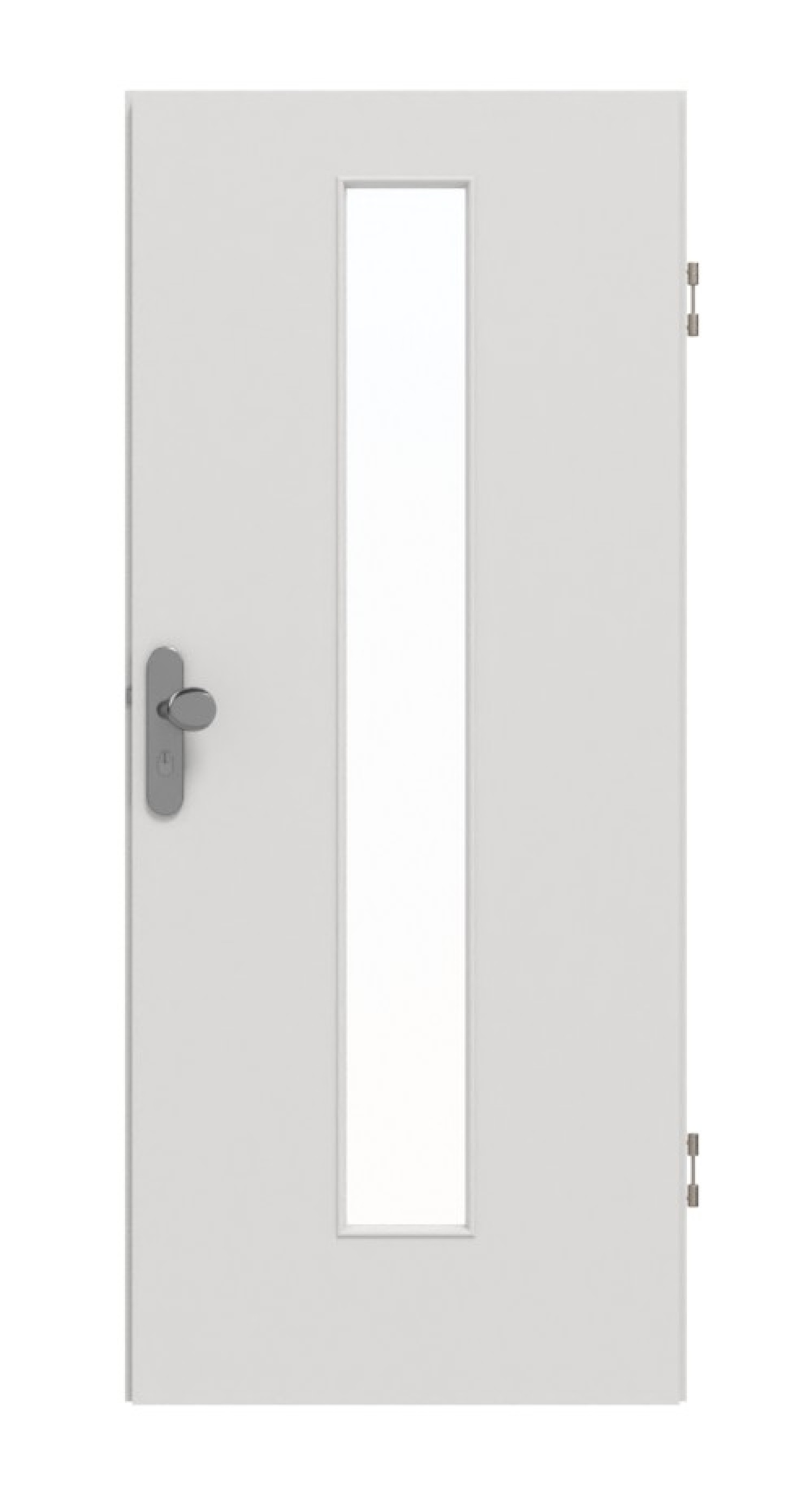 GARANT Wohnungseingangstür 0160-60 Silver Grey CePaL mit Lichtausschnitt LA-4 mittig