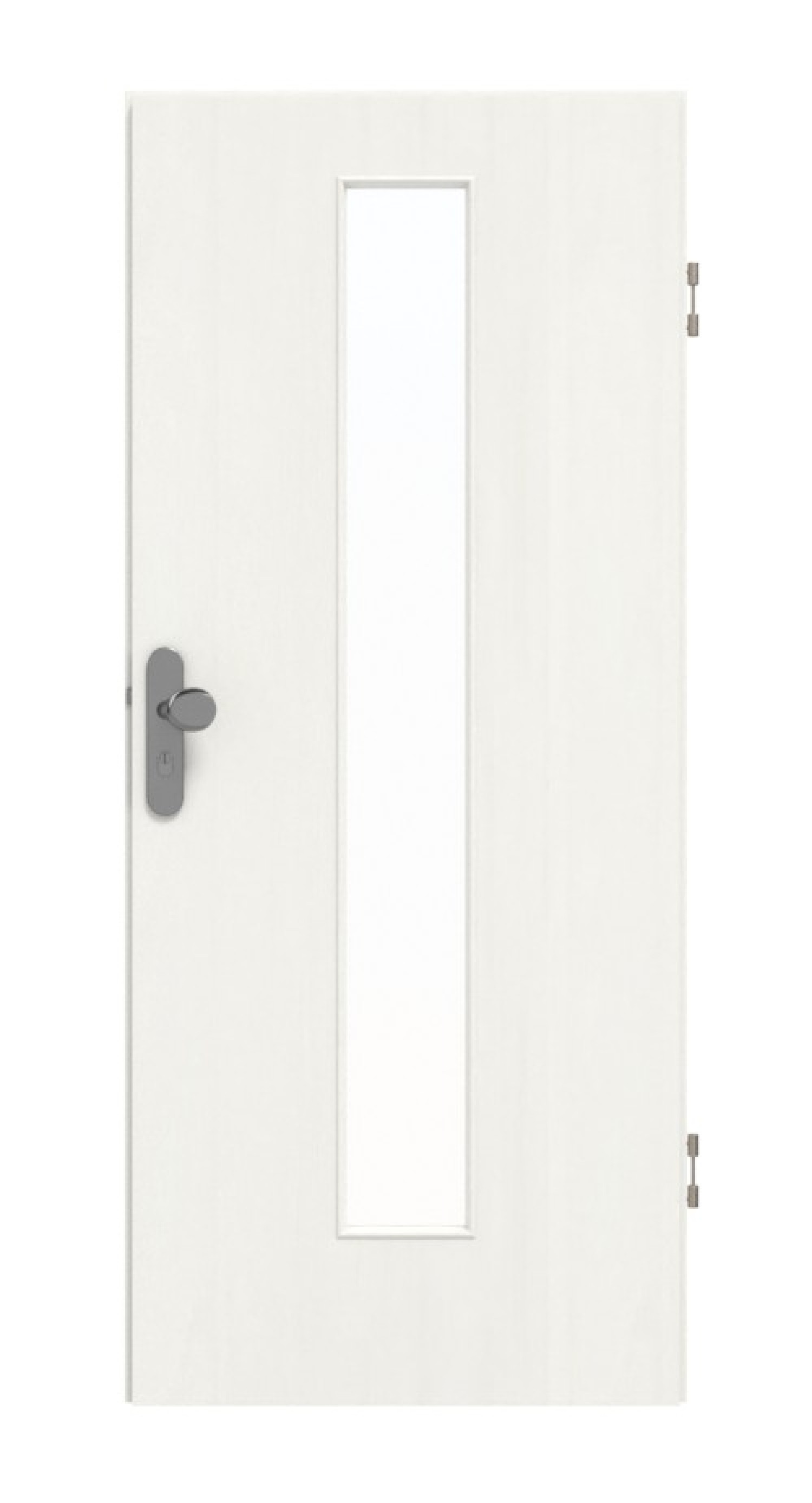 GARANT Wohnungseingangstür Authentic Bianco CePaL mit Lichtausschnitt LA-4 mittig