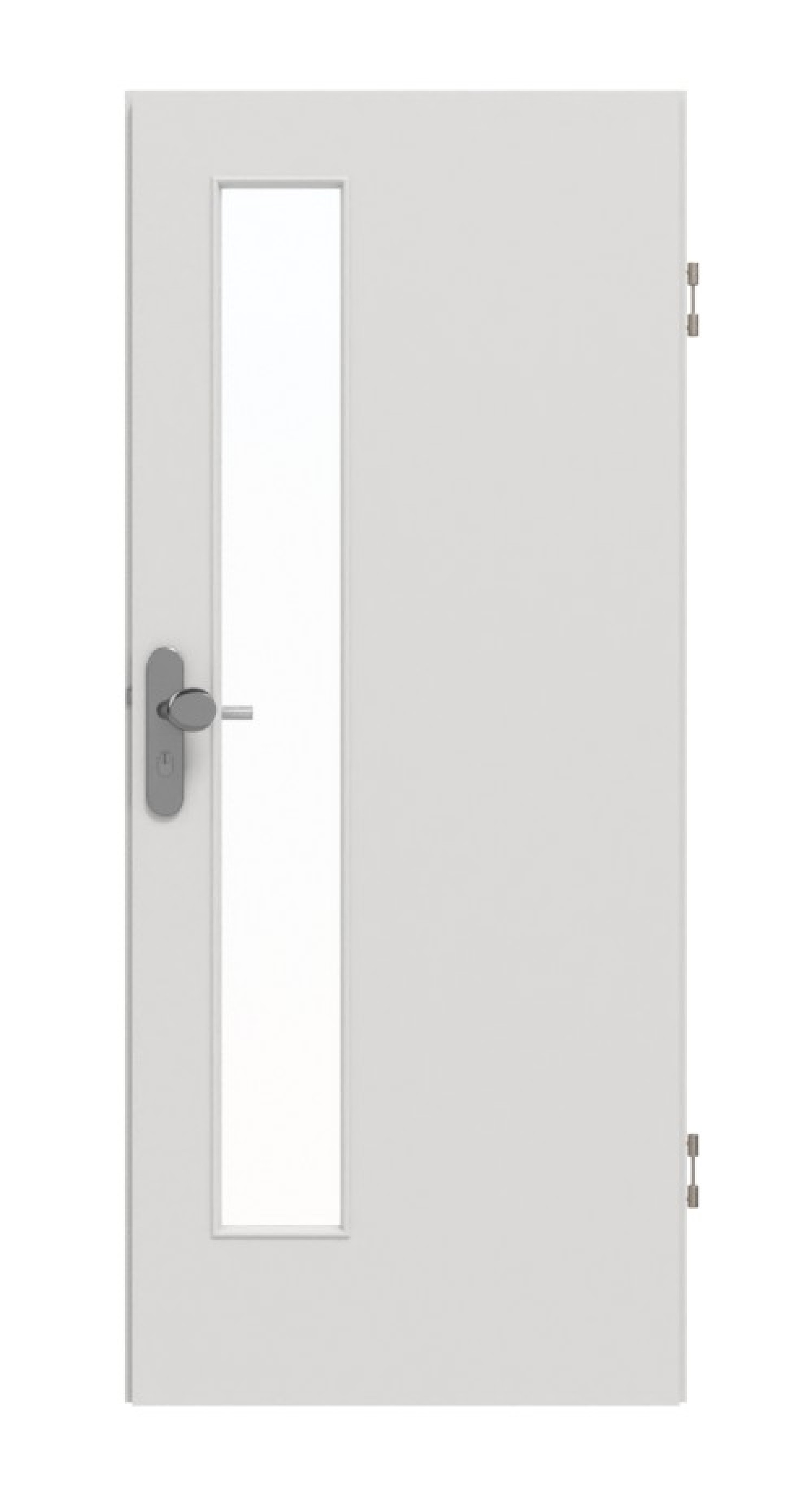 GARANT Wohnungseingangstür 0160-60 Silver Grey CePaL mit Lichtausschnitt LA-4 schlossseitig