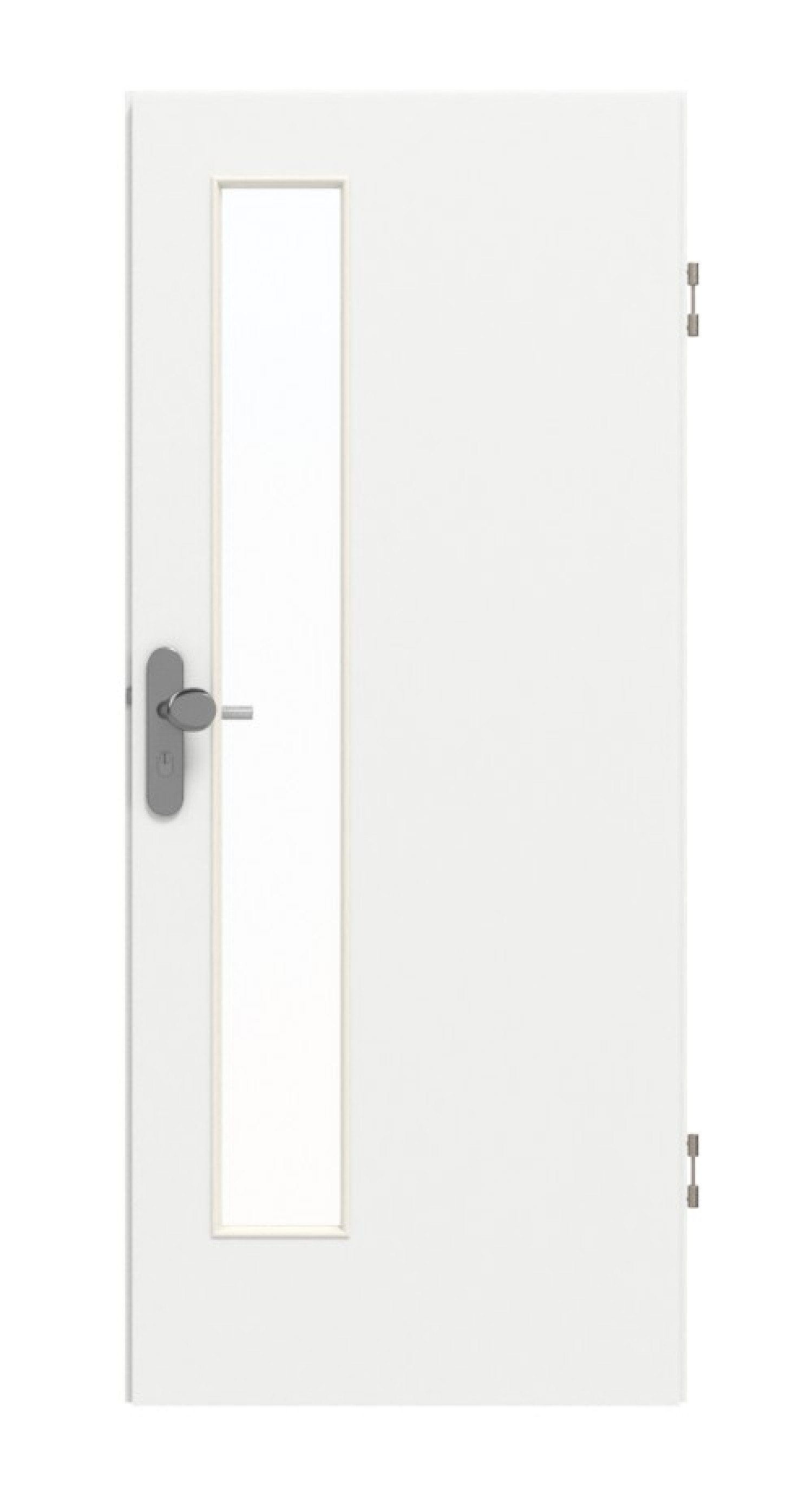 GARANT Wohnungseingangstür D354-60 Designer White Resopal mit Lichtausschnitt LA-4 schlossseitig