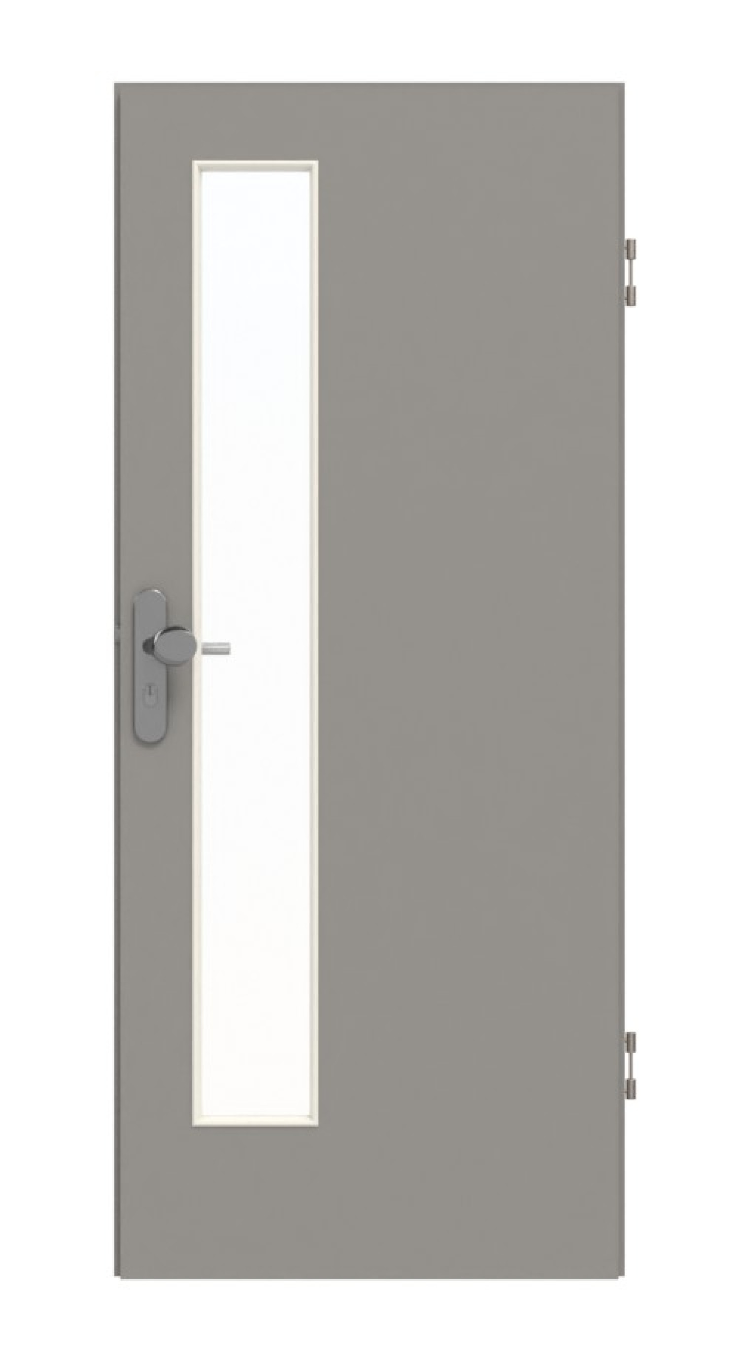 GARANT Wohnungseingangstür U12115SD Platingrau GHK08 mit Lichtausschnitt LA-4 schlossseitig