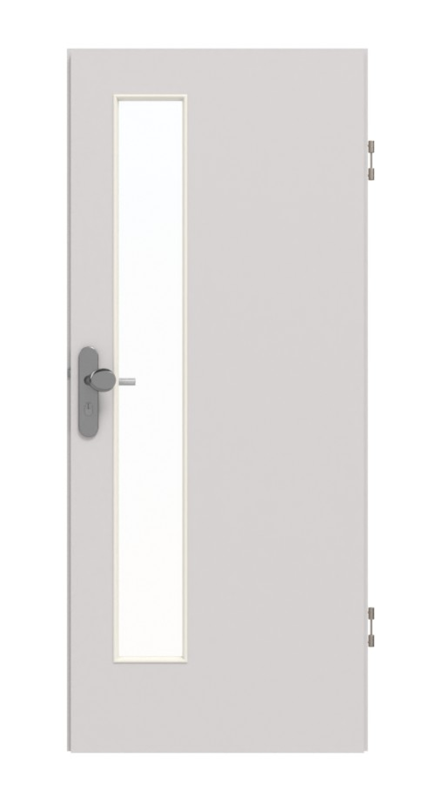 GARANT Wohnungseingangstür U12188SD Lichtgrau GHK08 mit Lichtausschnitt LA-4 schlossseitig
