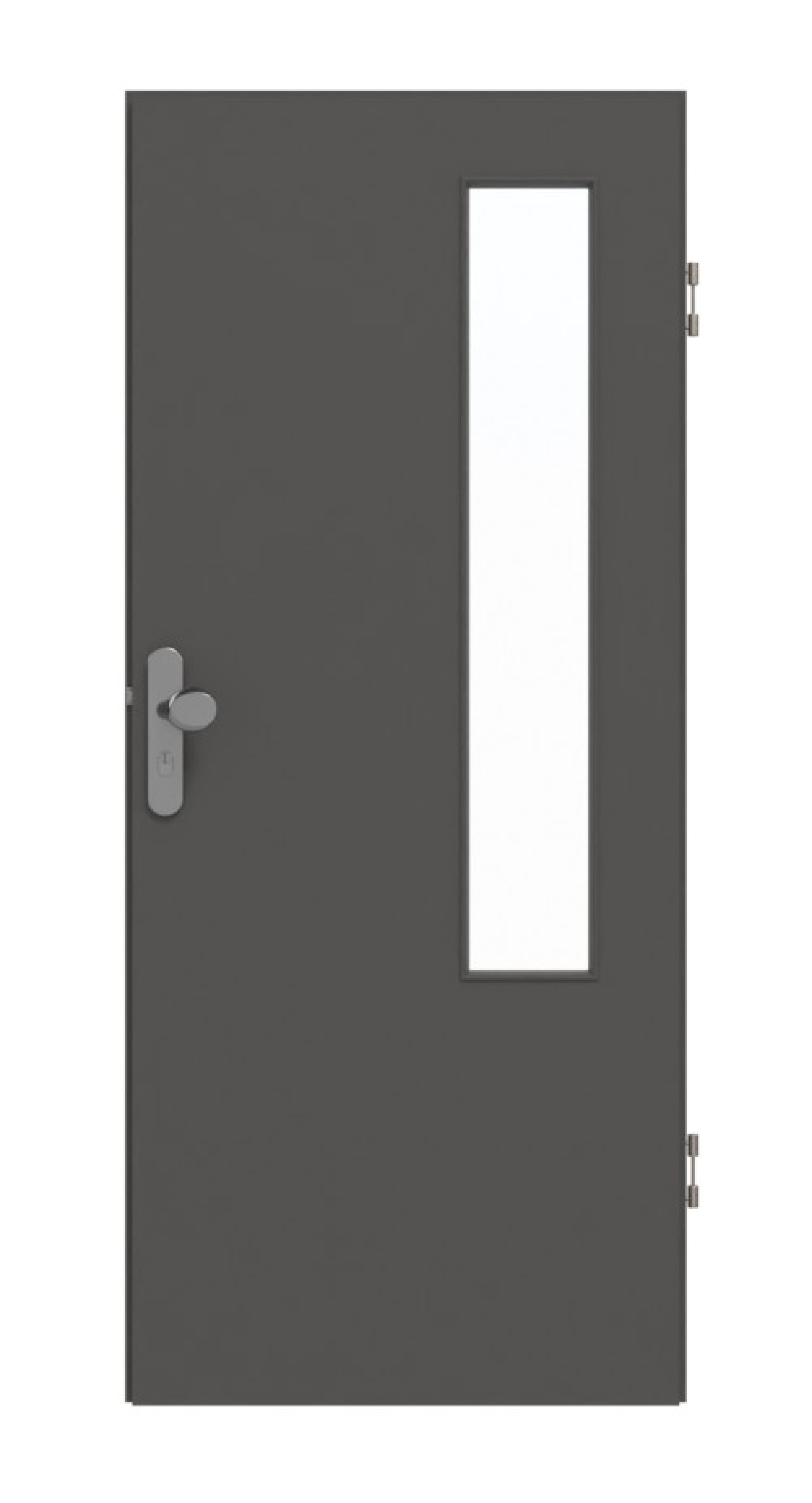 GARANT Wohnungseingangstür 10622-60 Ebony CePaL mit Lichtausschnitt LA-5 bandseitig