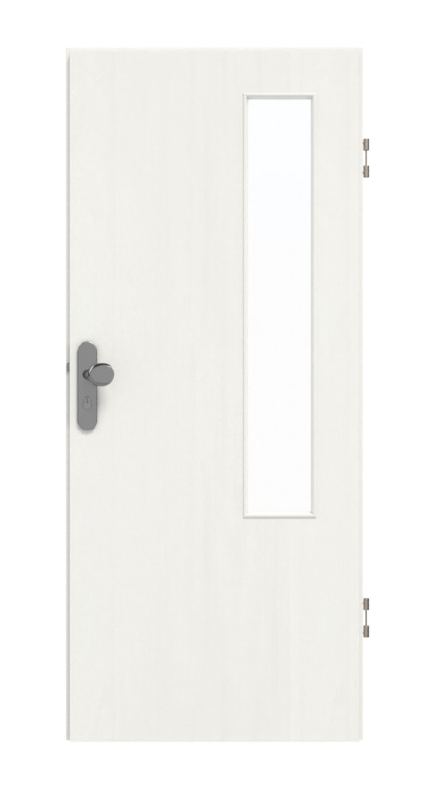 GARANT Wohnungseingangstür Authentic Bianco CePaL mit Lichtausschnitt LA-5 bandseitig