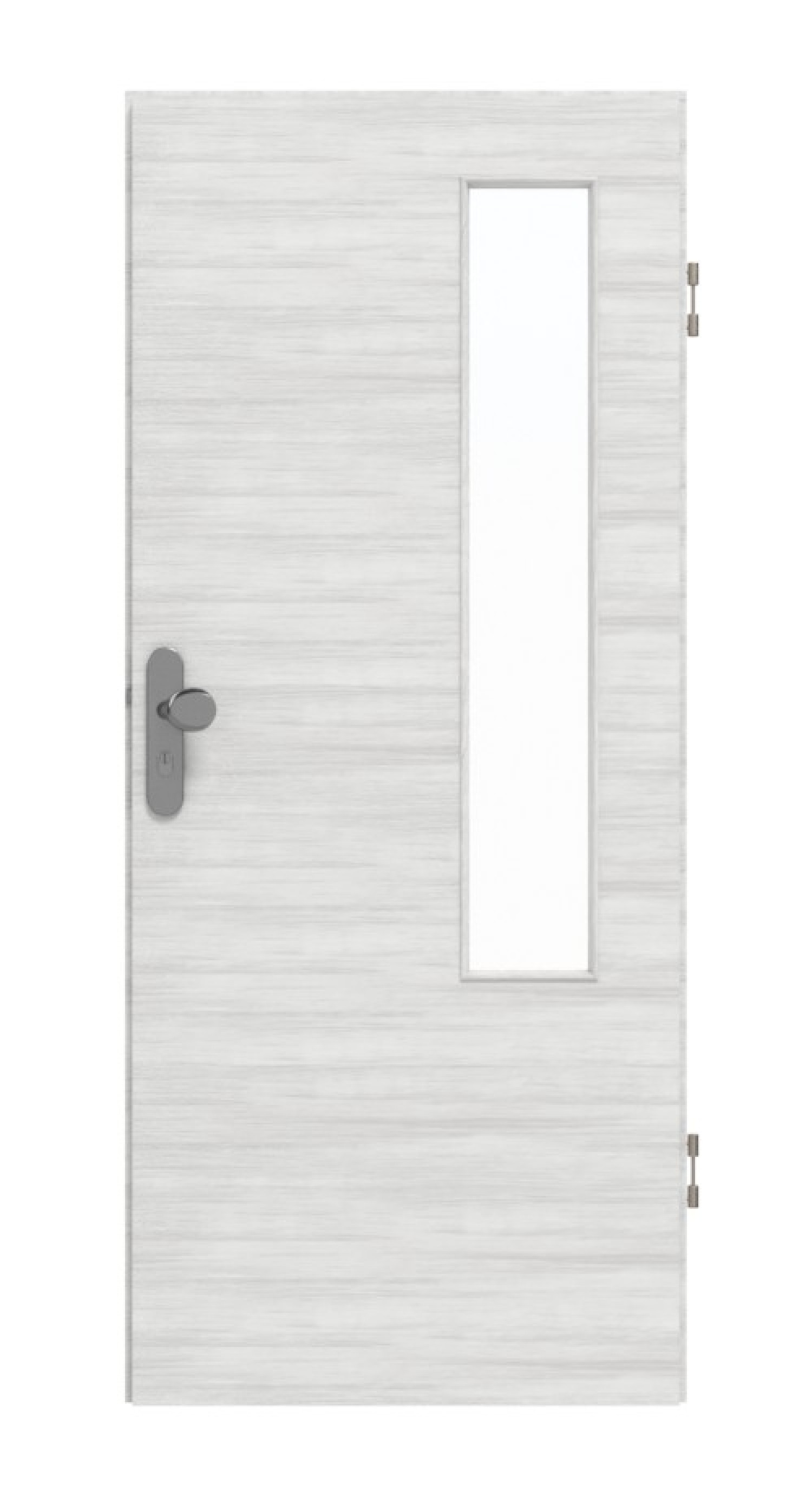 GARANT Wohnungseingangstür Quer Authentic Grigio GCK08 mit Lichtausschnitt LA-5 bandseitig