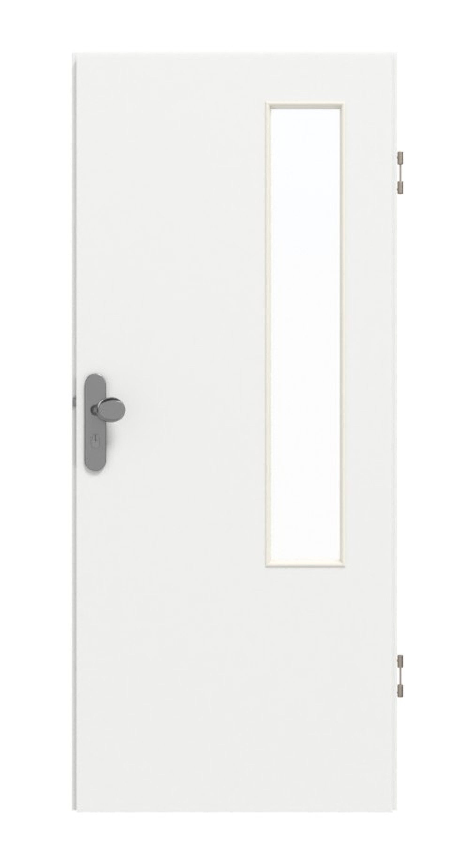 GARANT Wohnungseingangstür D354-60 Designer White Resopal mit Lichtausschnitt LA-5 bandseitig