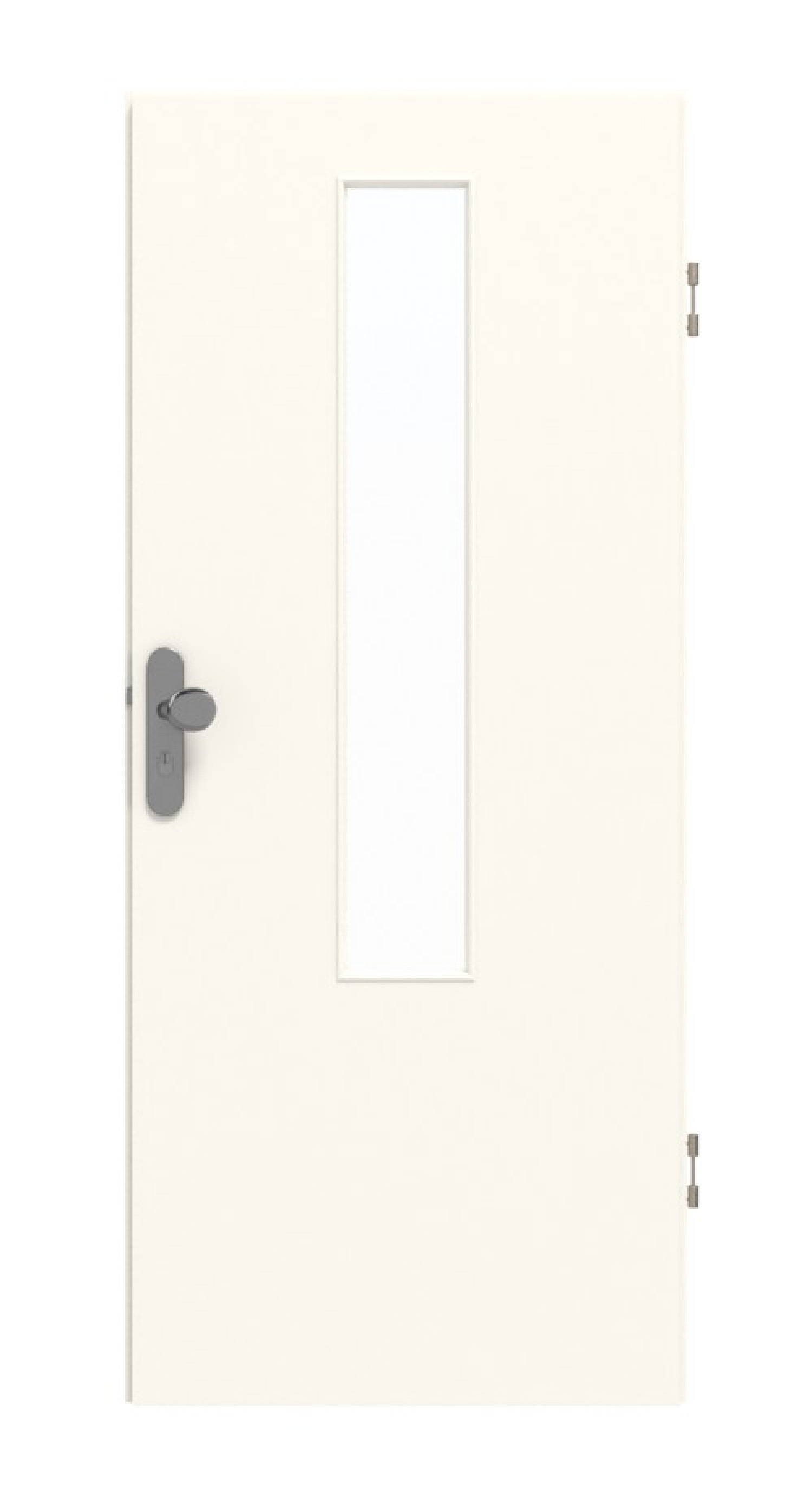 GARANT Wohnungseingangstür 0105-60 Pearl White CePaL mit Lichtausschnitt LA-5 mittig