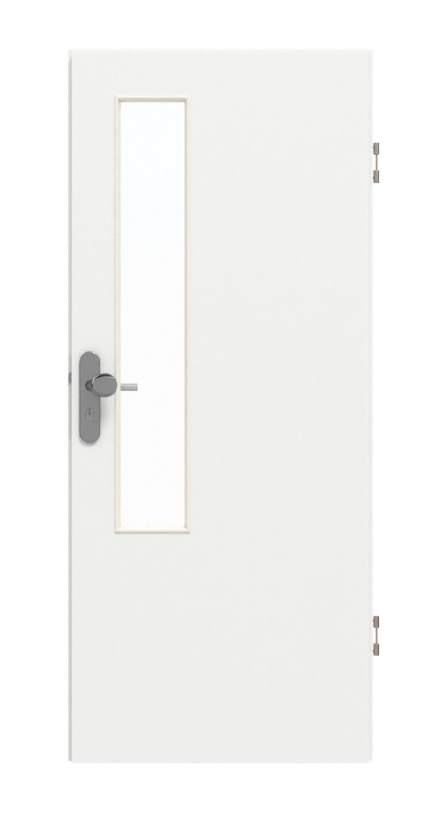 GARANT Wohnungseingangstür D354-60 Designer White Resopal mit Lichtausschnitt LA-5 schlossseitig