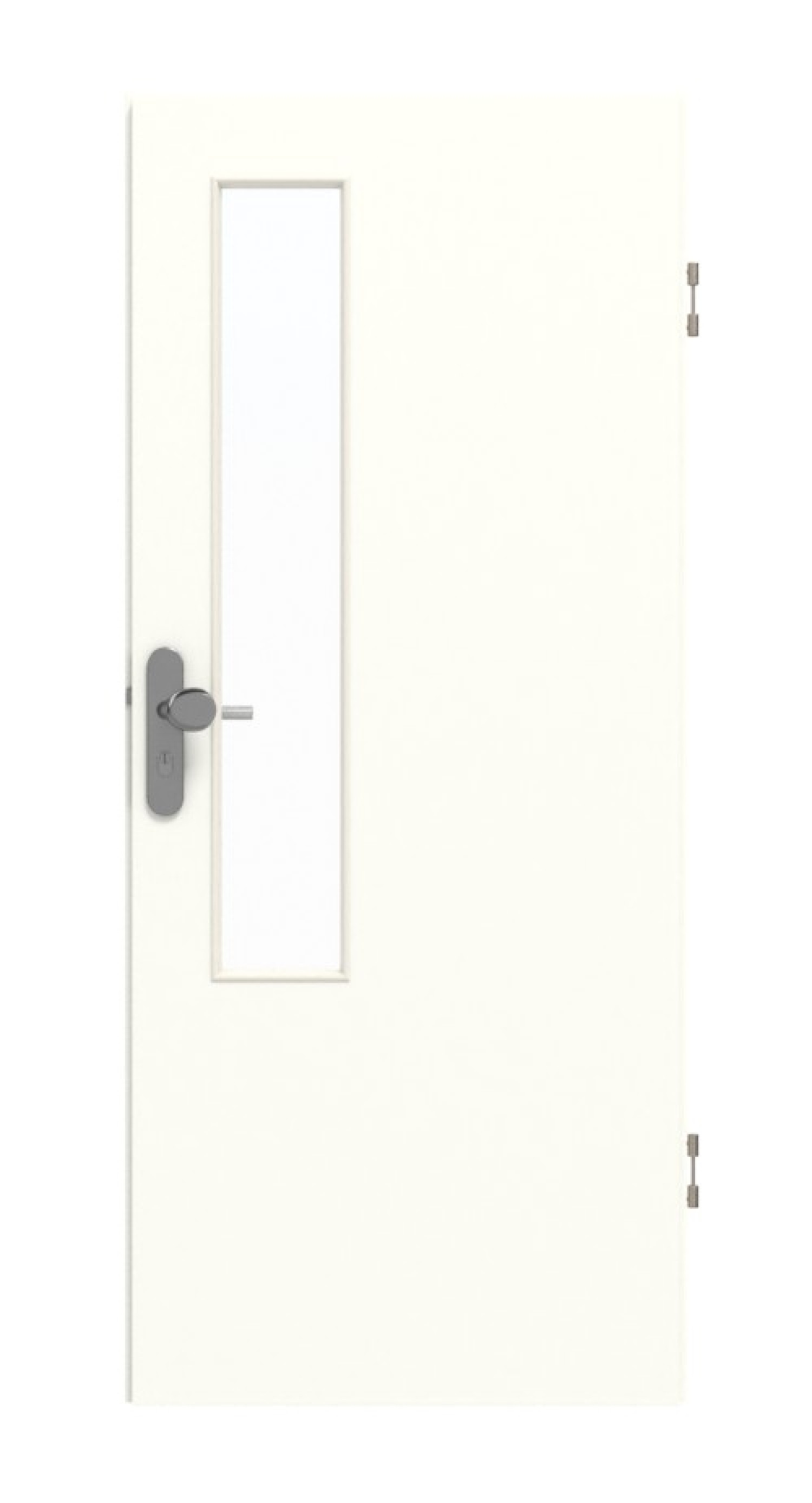 GARANT Wohnungseingangstür U11026SD Kristallweiß GHK08 mit Lichtausschnitt LA-5 schlossseitig