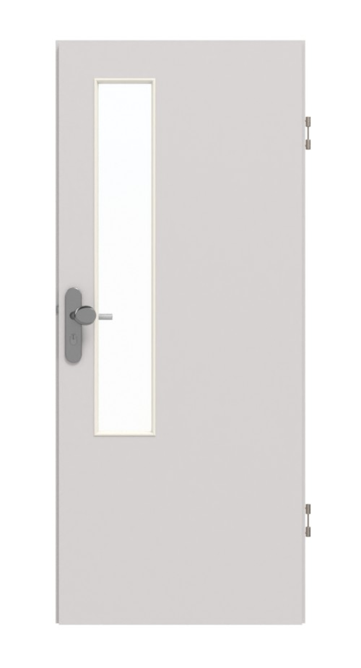 GARANT Wohnungseingangstür U12188SD Lichtgrau GHK08 mit Lichtausschnitt LA-5 schlossseitig