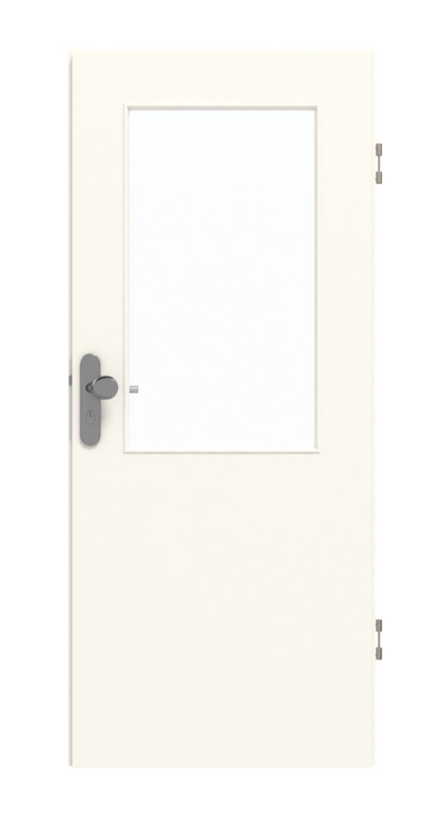 GARANT Wohnungseingangstür 0105-60 Pearl White CePaL mit Lichtausschnitt LA-6