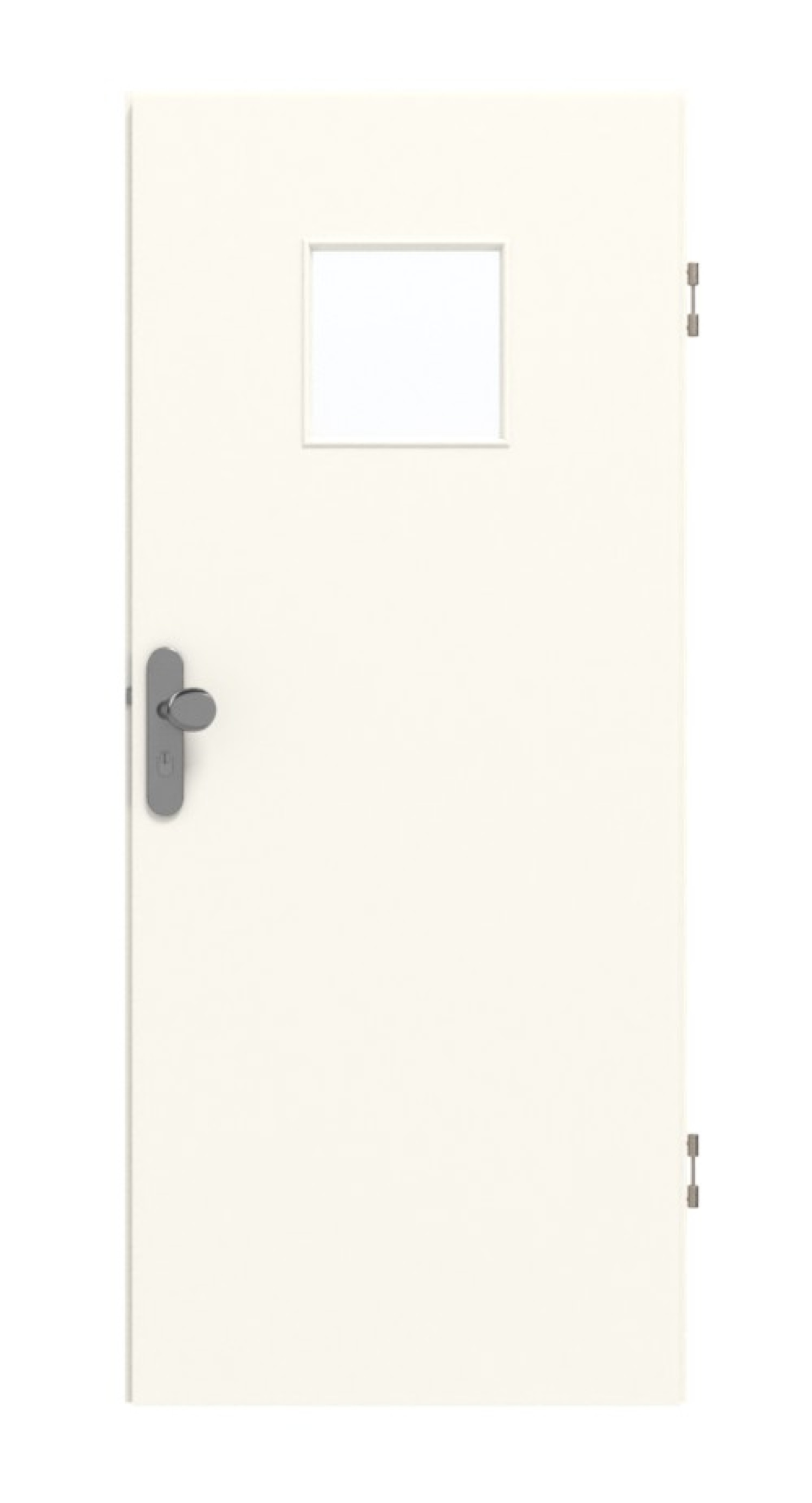 GARANT Wohnungseingangstür 0105-60 Pearl White CePaL mit Lichtausschnitt LA-7