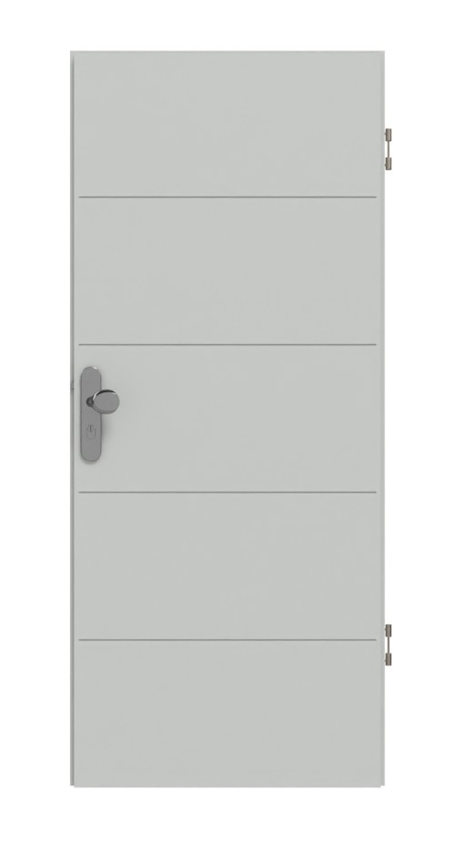 HÖRMANN Wohnungseingangstür Groove 27 Grau RAL 7035 Lack DesignLine