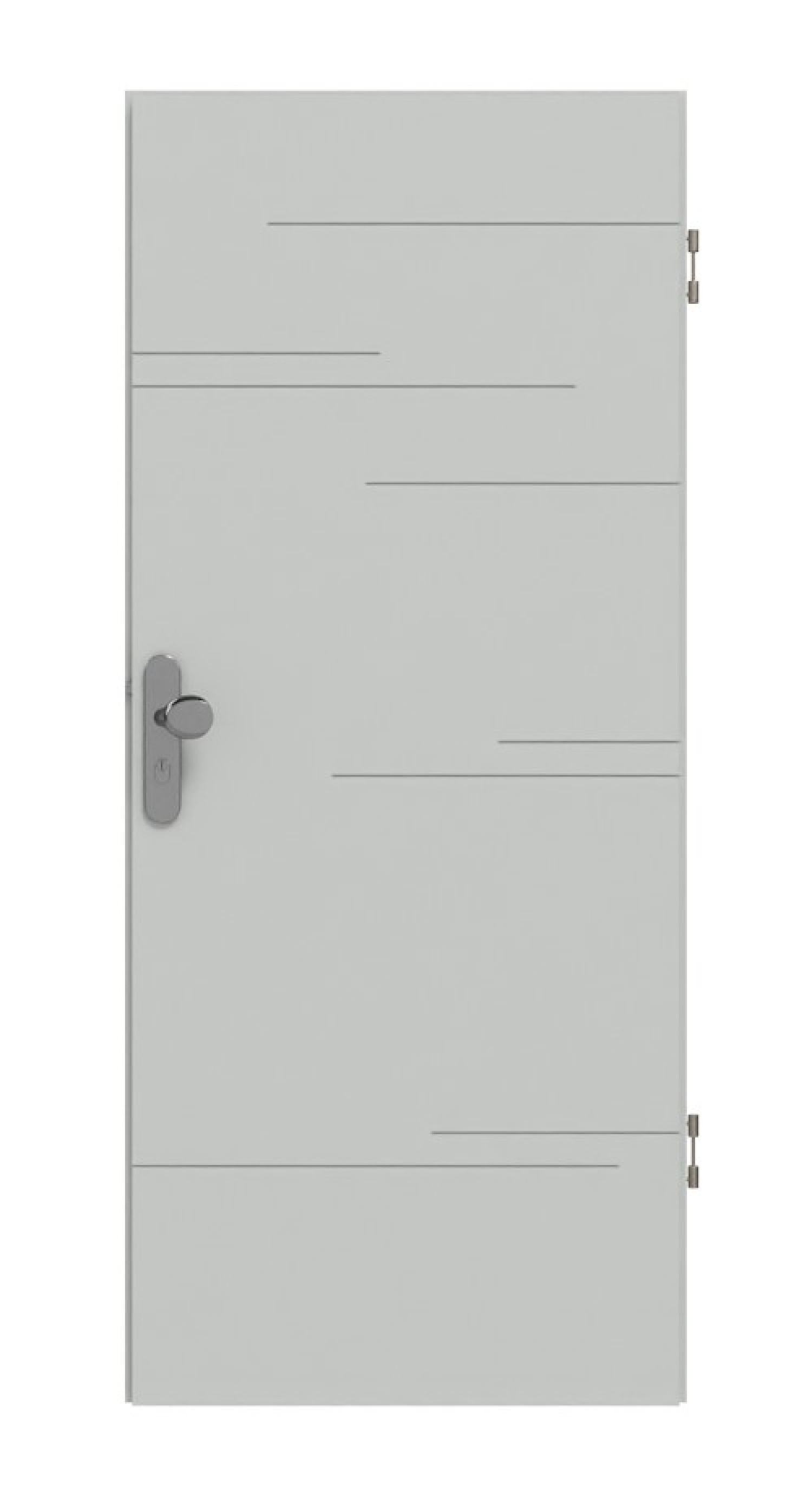 HÖRMANN Wohnungseingangstür Groove 50 Grau RAL 7035 Lack DesignLine