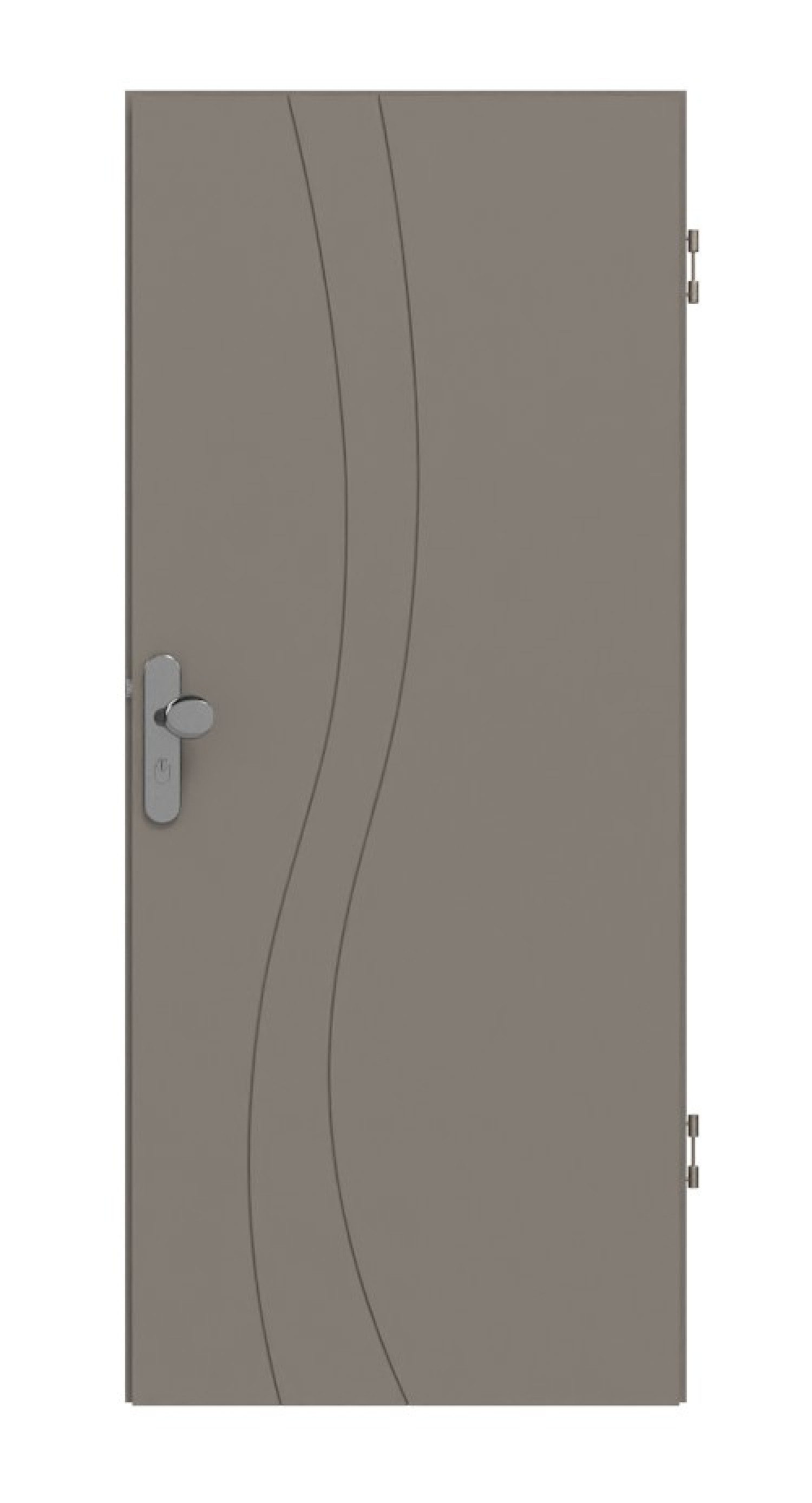 Frontansicht von Signum 51 Basic Lack Taupe RAL 7048 Wohnungseingangstür - Huga